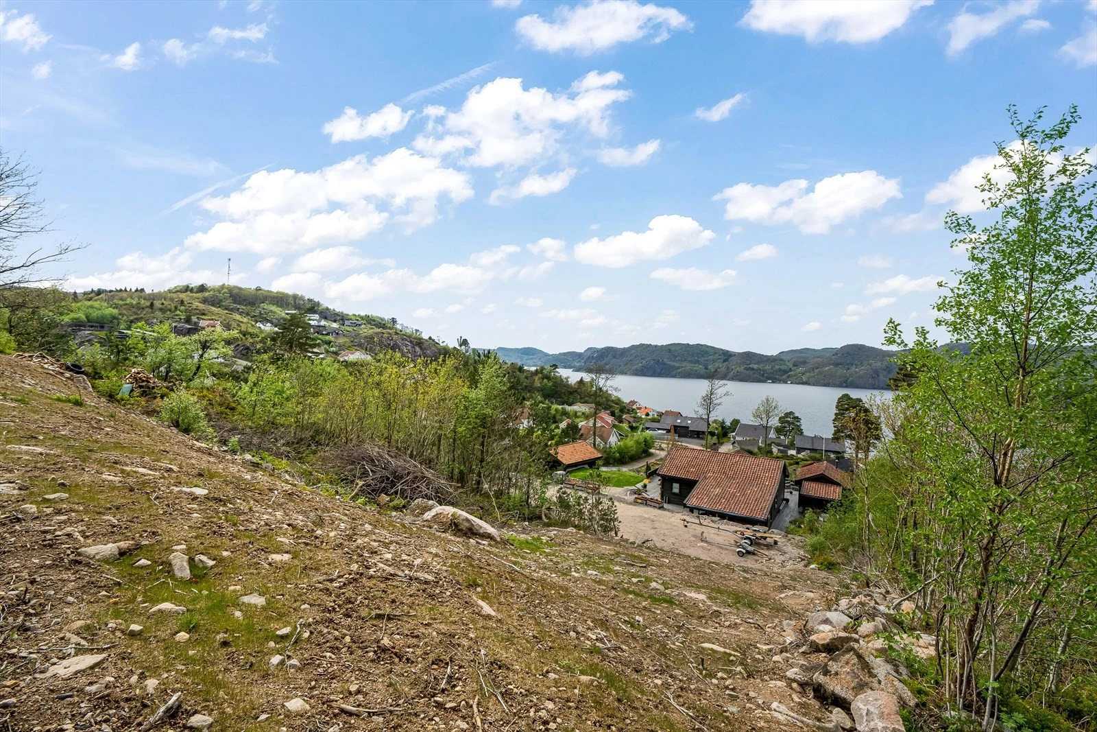 Tomten sett ovenfra og ned Galleribilde