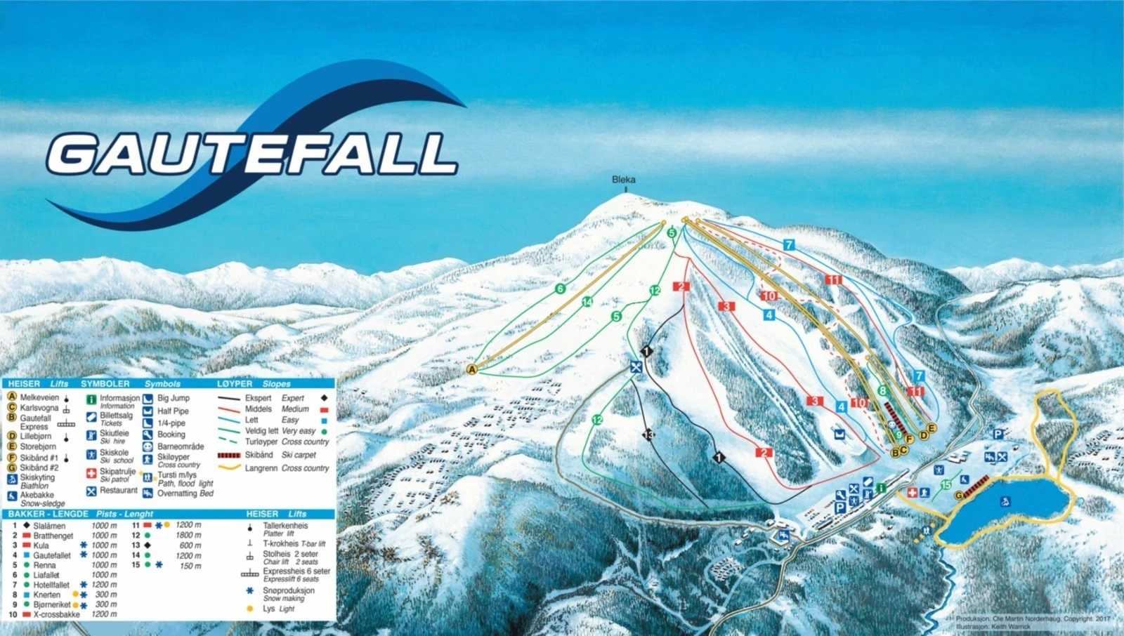 Gautefall Skisenter ligger kun 5 min unna med bil Galleribilde