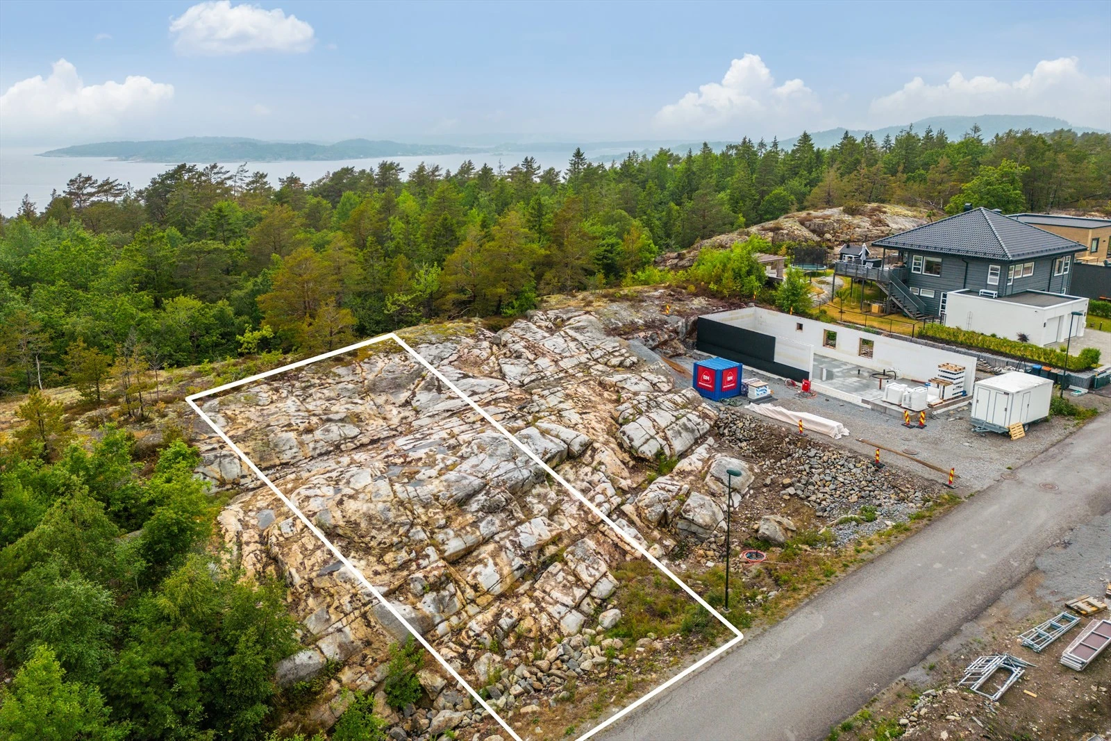 Omriss av tomtegrenser Galleribilde