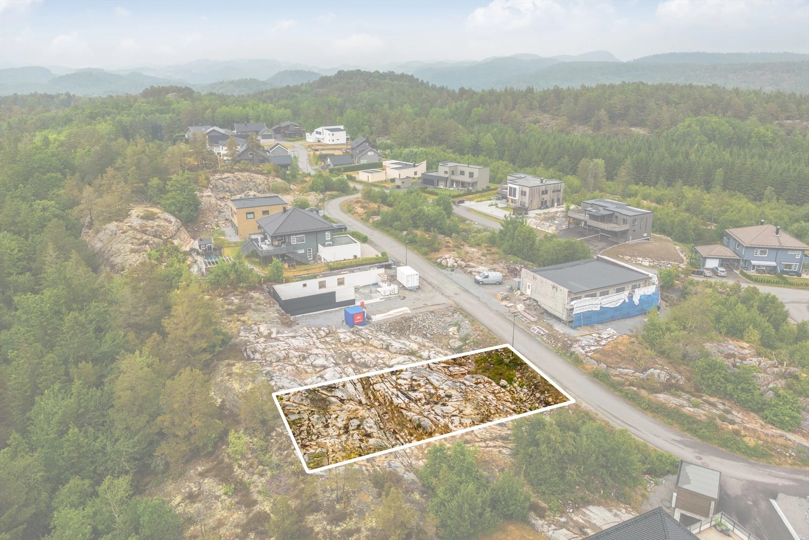 Omriss av tomtegrenser Galleribilde