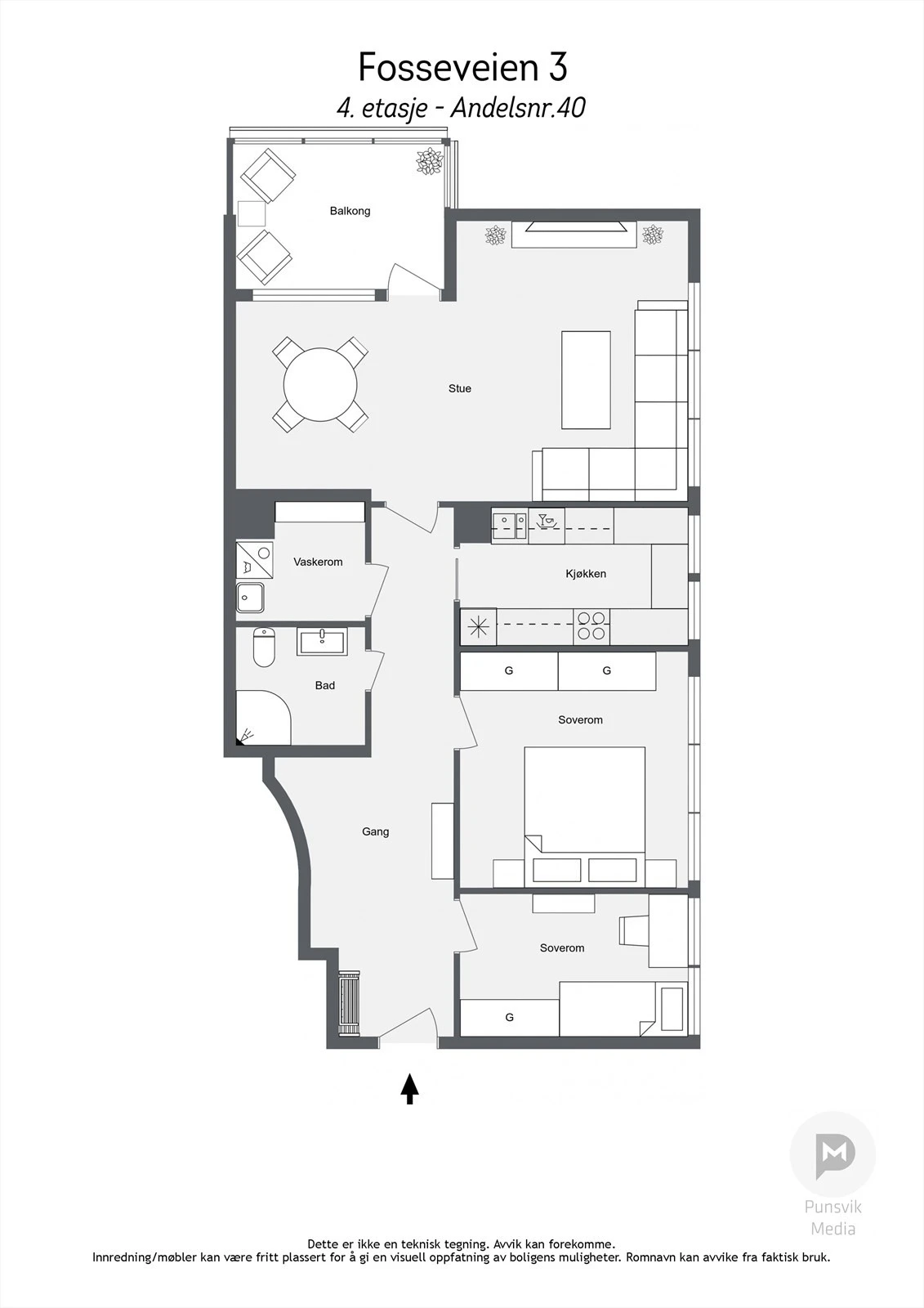Vi tar en rask titt på plantegningen for orientering. Galleribilde