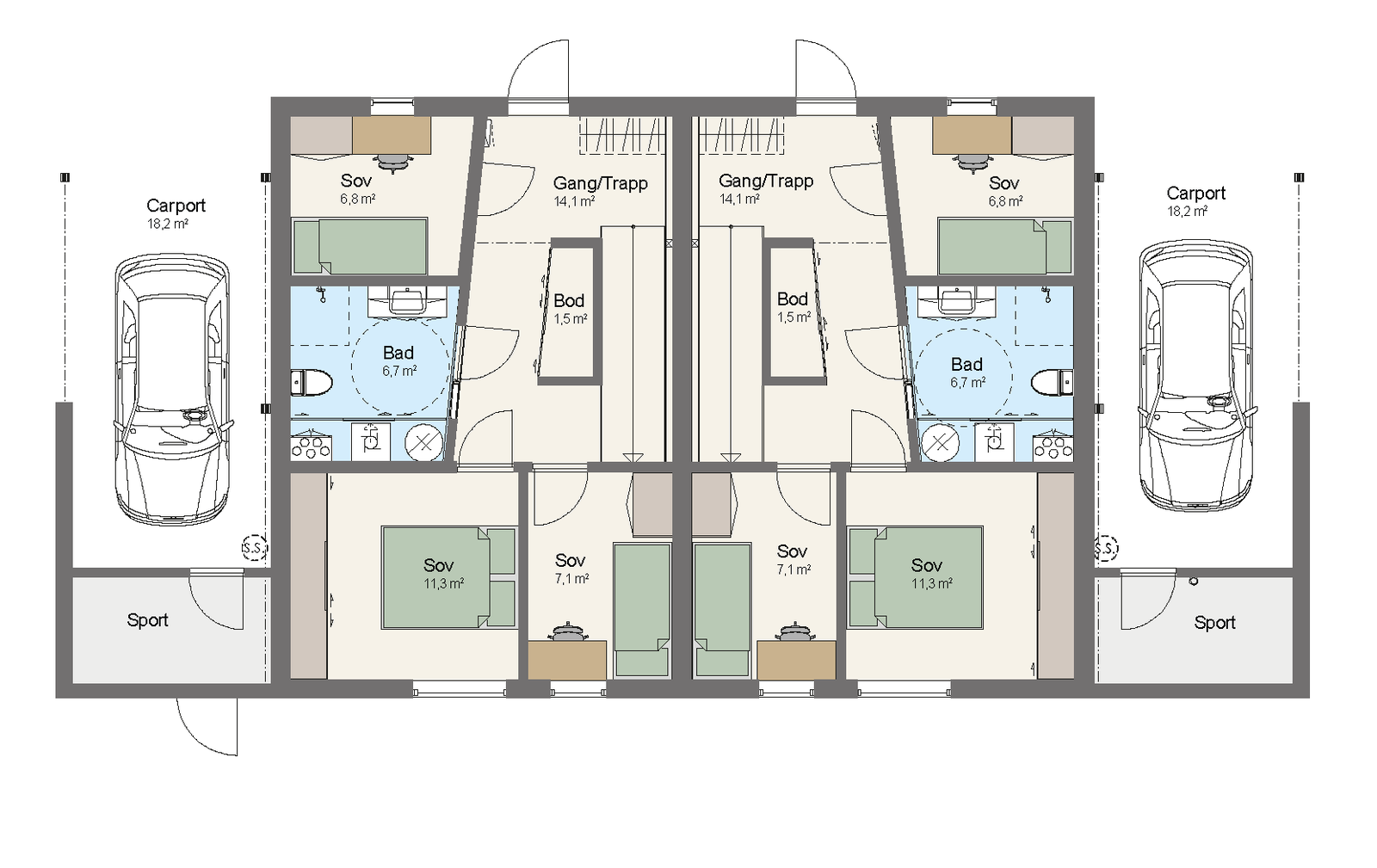 Plantegning bolig 1 Galleribilde