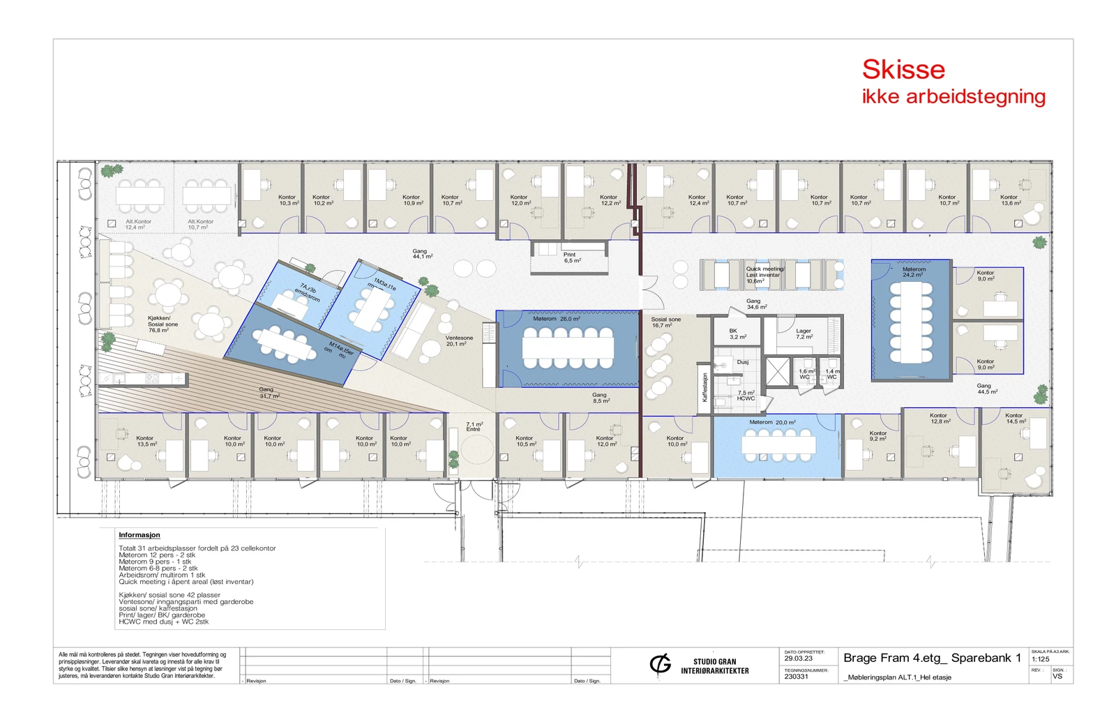Eksempel på skreddersydd arealløsning. Galleribilde