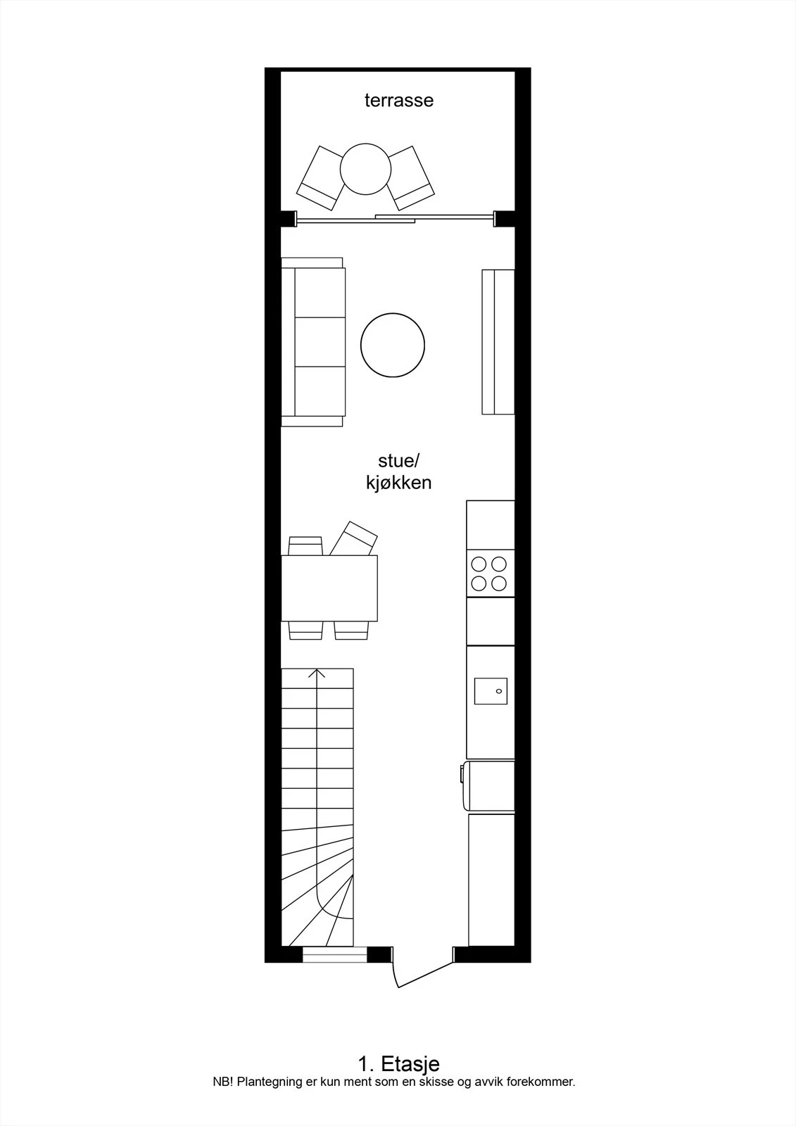 Plantegning 1. etasje Galleribilde