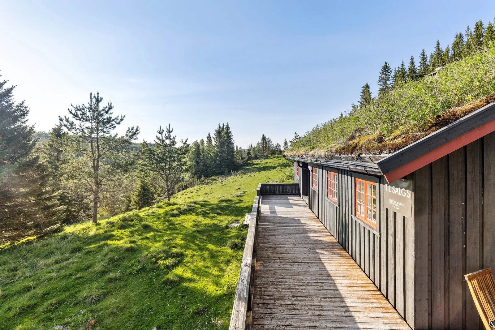 Fra hytta er det 100 meter til løypenettet, og ca 20 høydemeter. Galleribilde