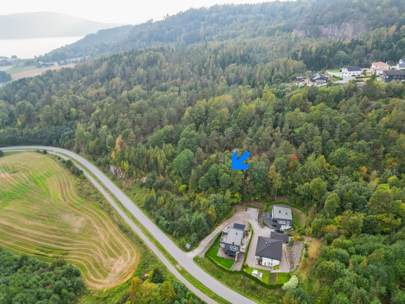 Tomten er grensende mot store friområder Galleribilde