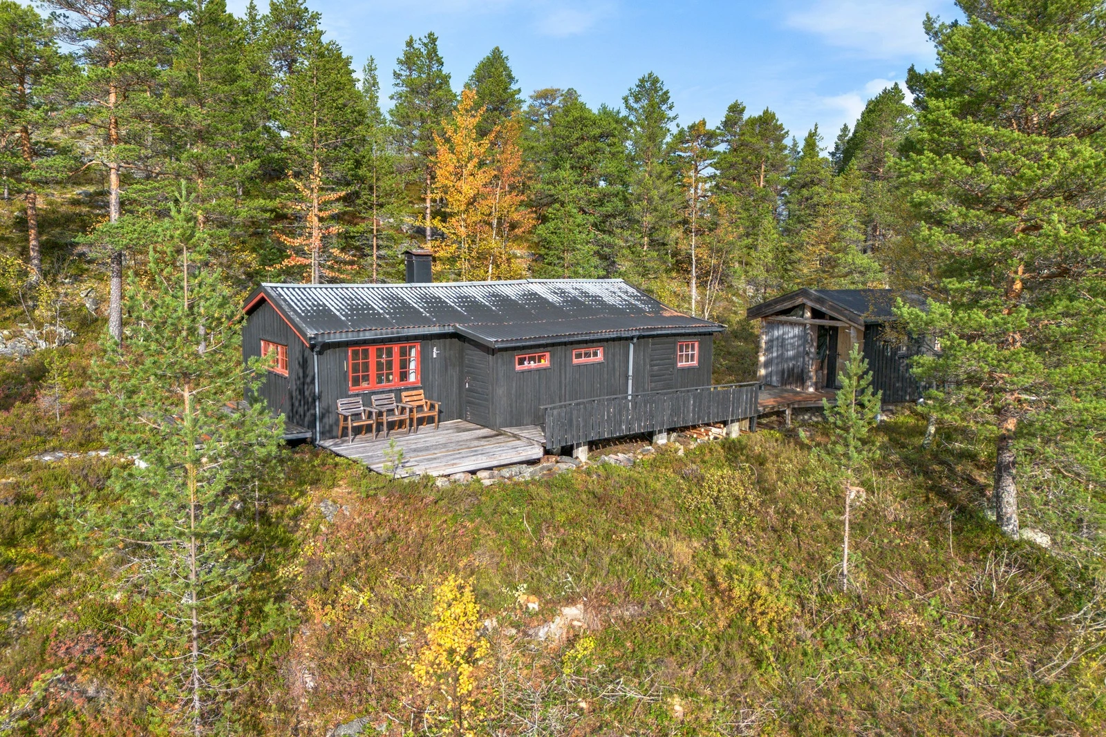 Helårshytte som er et godt utgangspunkt for jakt, fiske og friluftsliv! Galleribilde