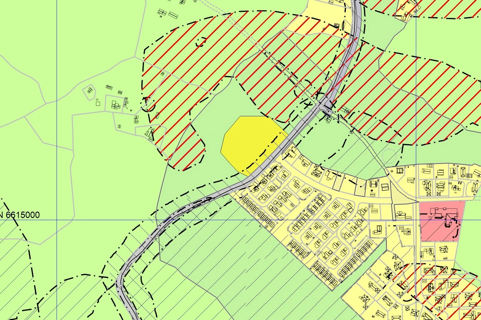 Utsnitt av kommuneplankart Galleribilde