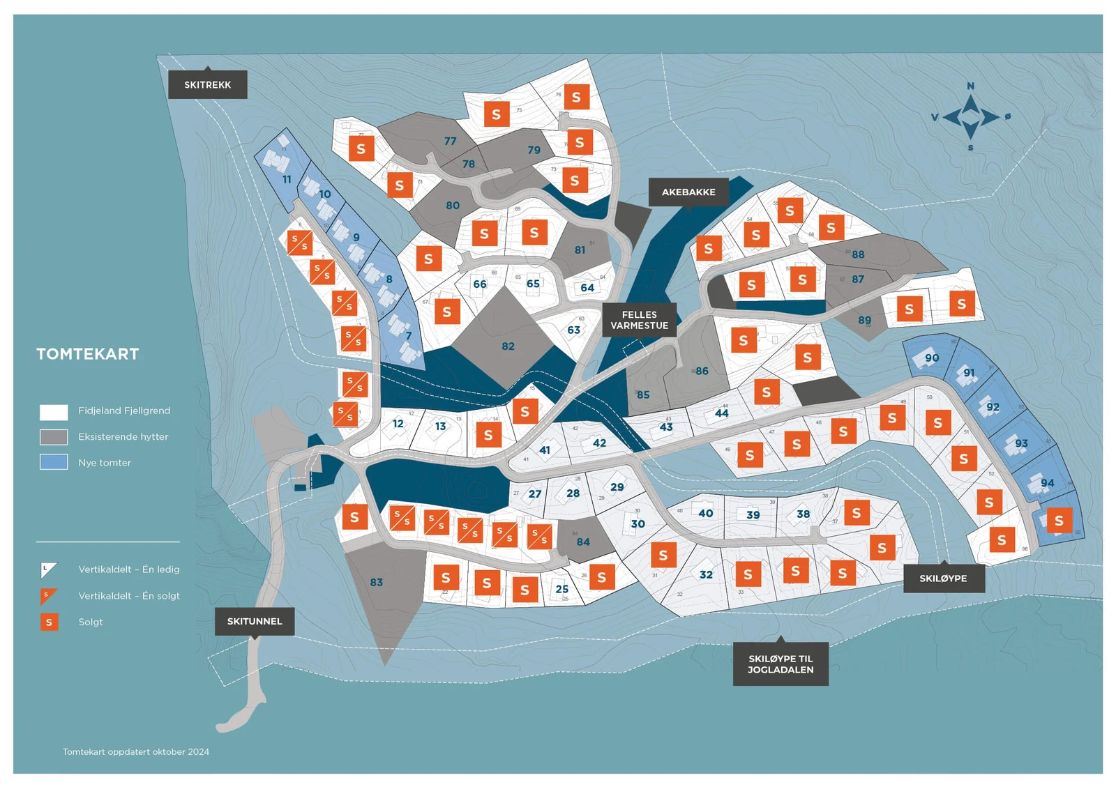 Oversikt over ledige tomter Galleribilde