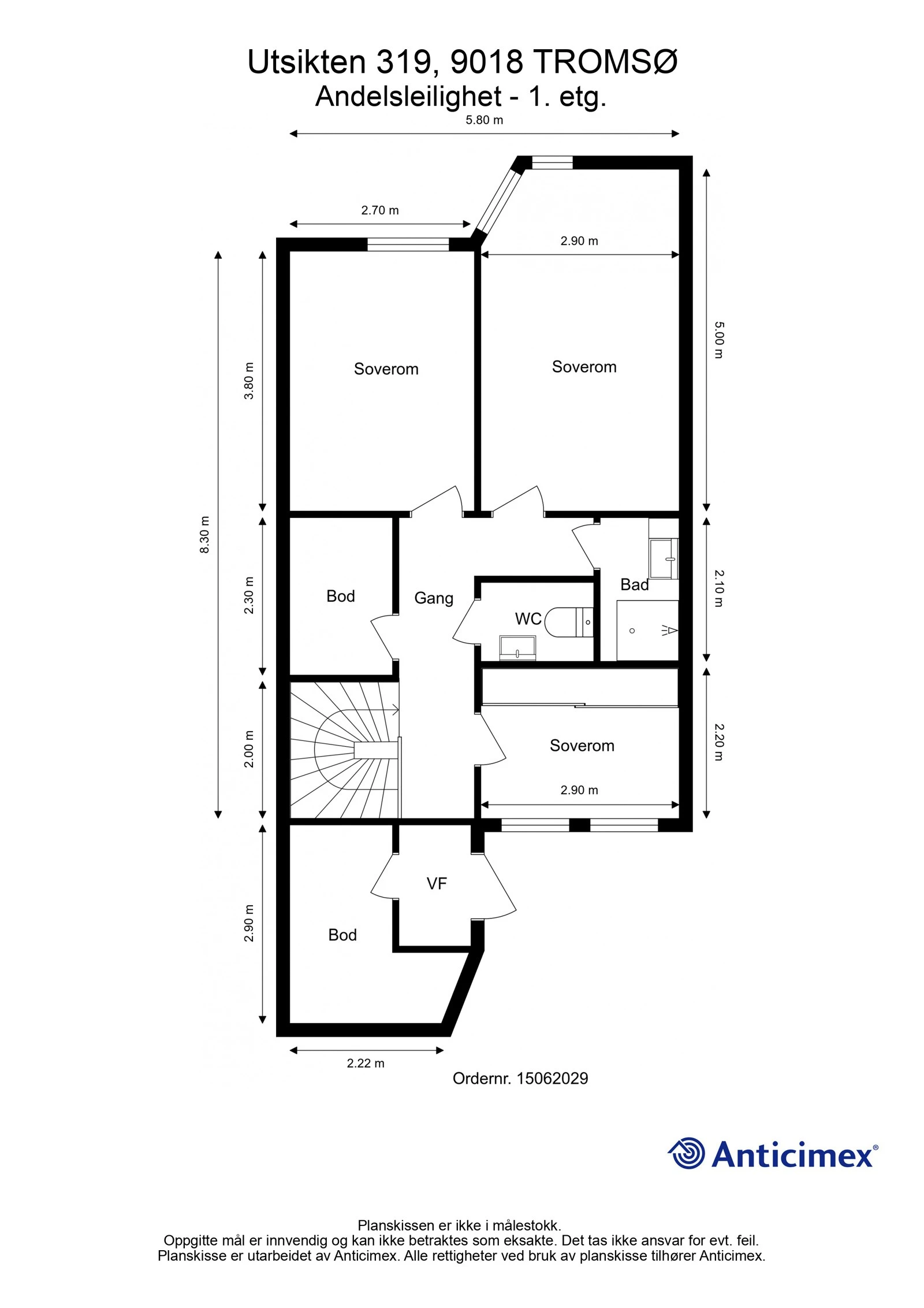 Plantegning 2. etasje Galleribilde