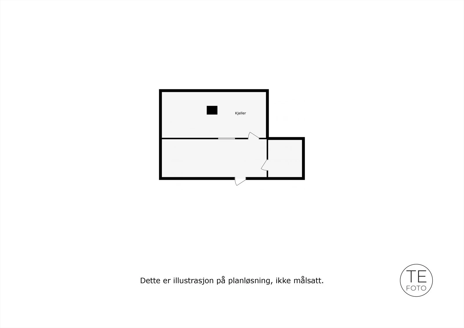 Planløsning kjeller. Galleribilde