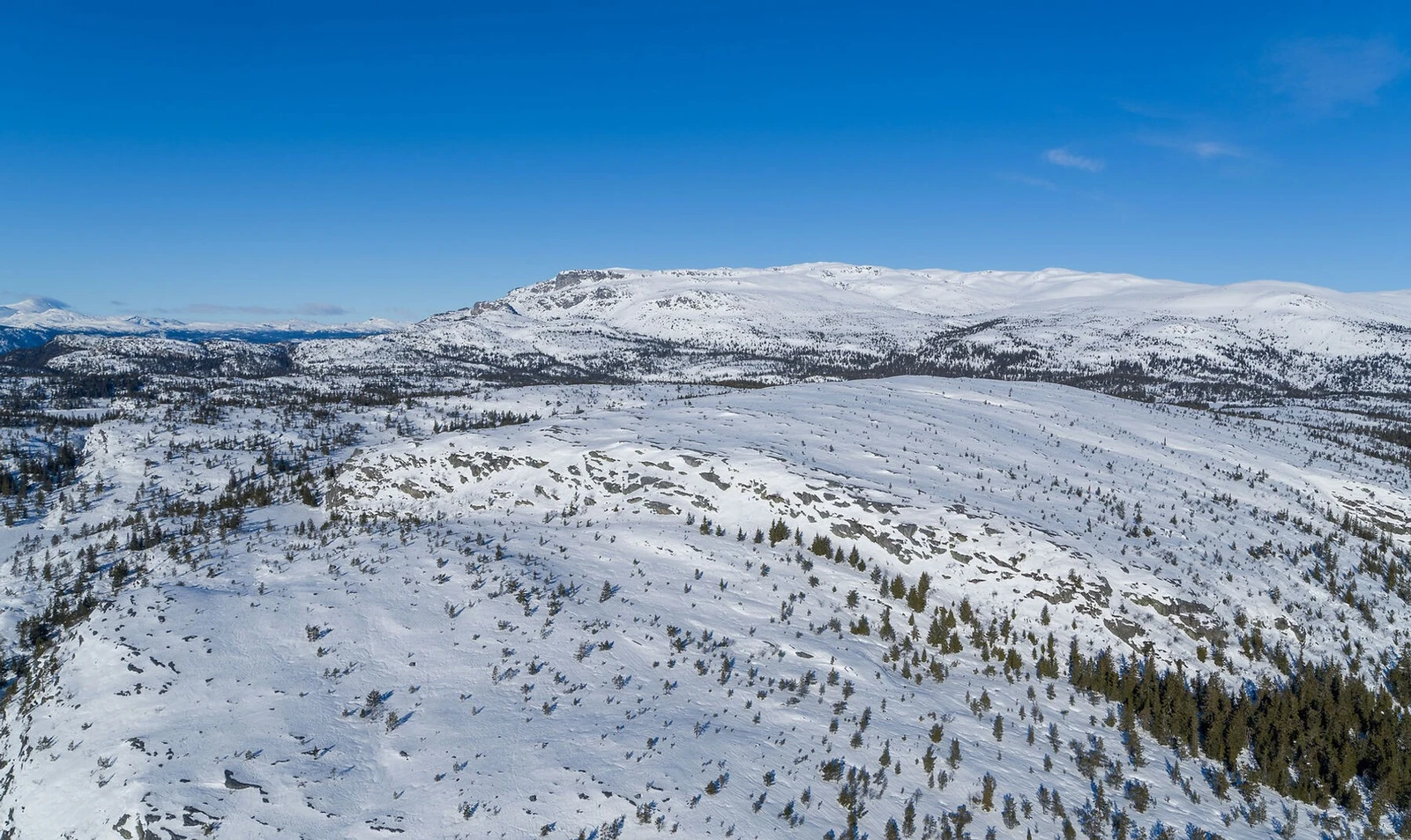 Foto fra fjellet bak hyttefeltet, Flætebakkfjellet Galleribilde