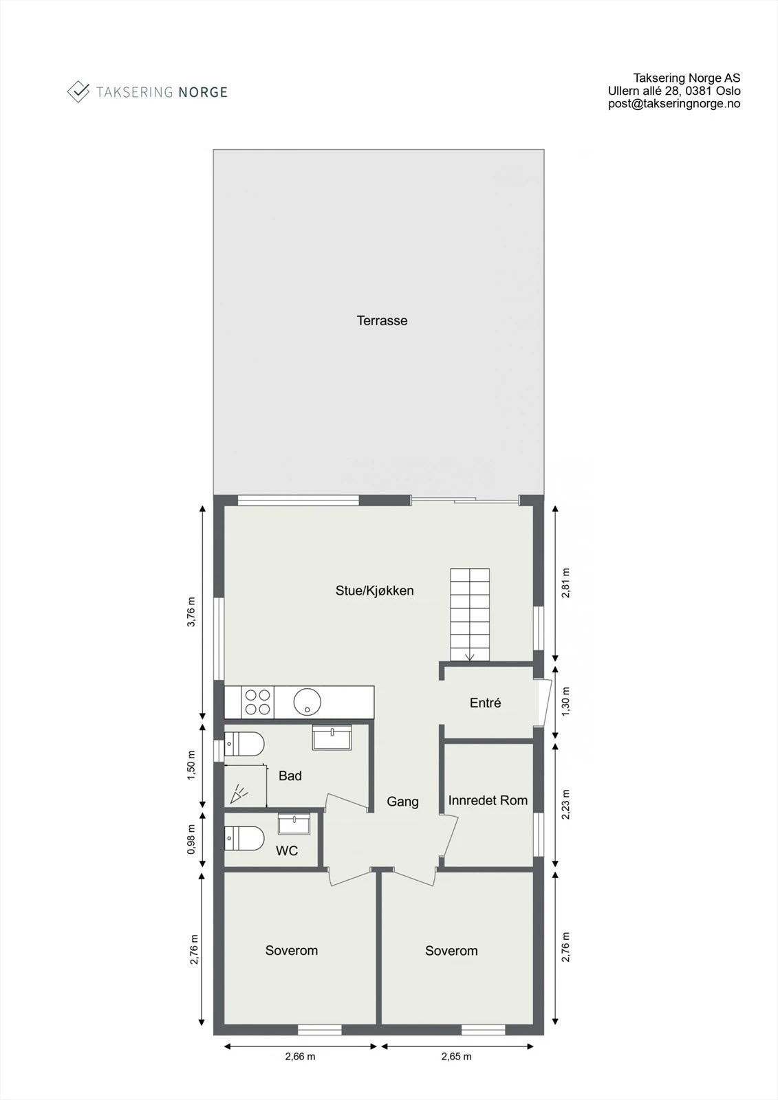 Plantegning, hovedetasjen. Galleribilde