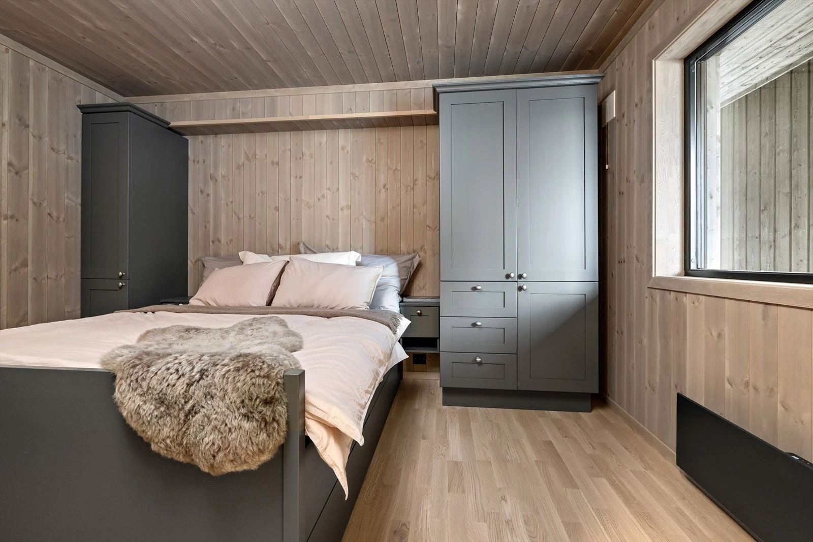 Hovedsoverommet er effektivt innredet. Galleribilde