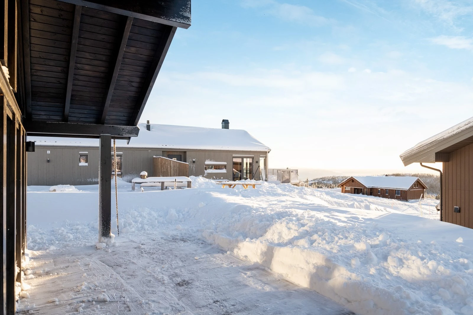 Nydelige utearealer rundt hytta Galleribilde