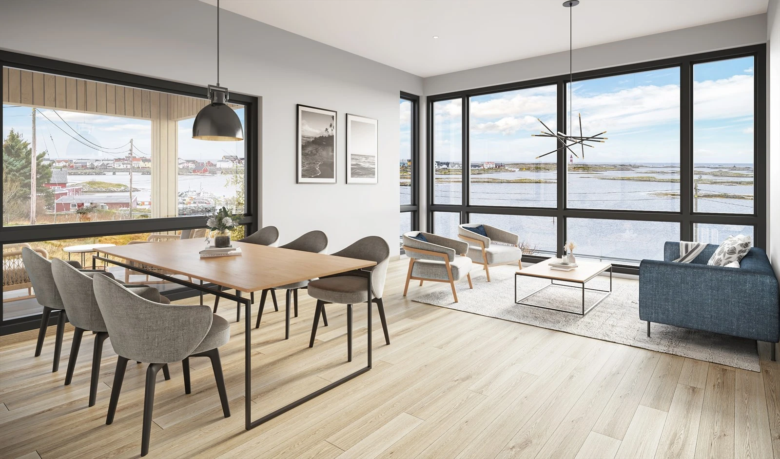 Eller uhindret sjøutsikt ut mot horisonten i nordøst. Galleribilde