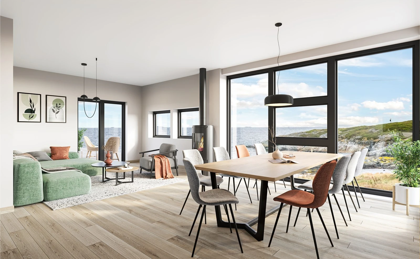 Her kan du sette opp drømmeboligen, med fantastisk utsikt mot skjærgårdene i sørvest. Galleribilde