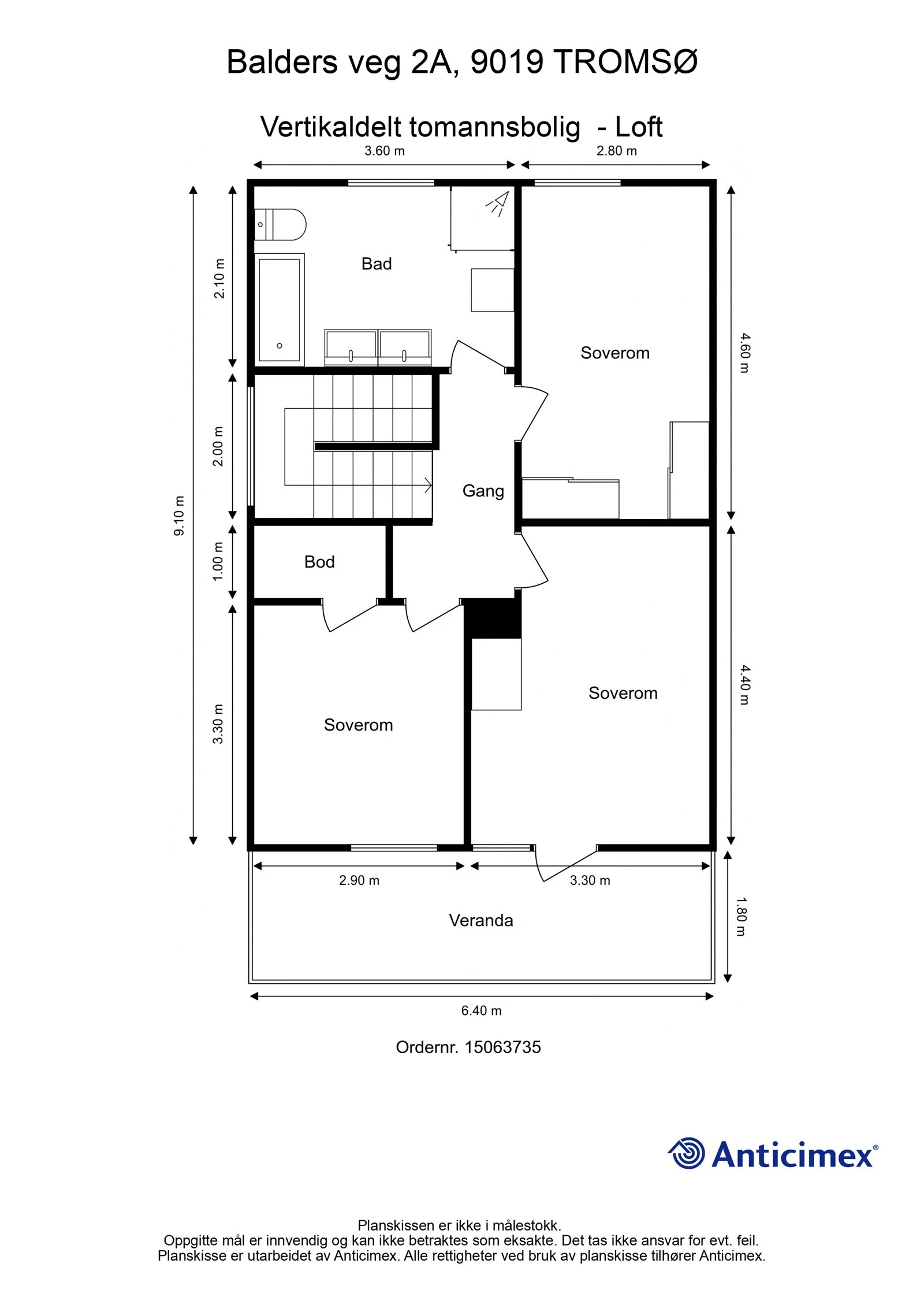 Plantegning 2. etasje Galleribilde