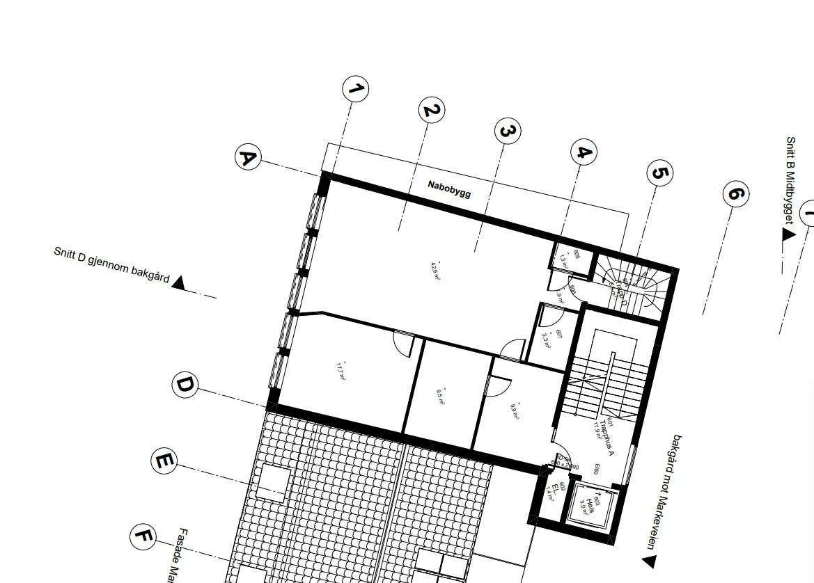 Plantegning 126 kvm, etasje 6 Galleribilde