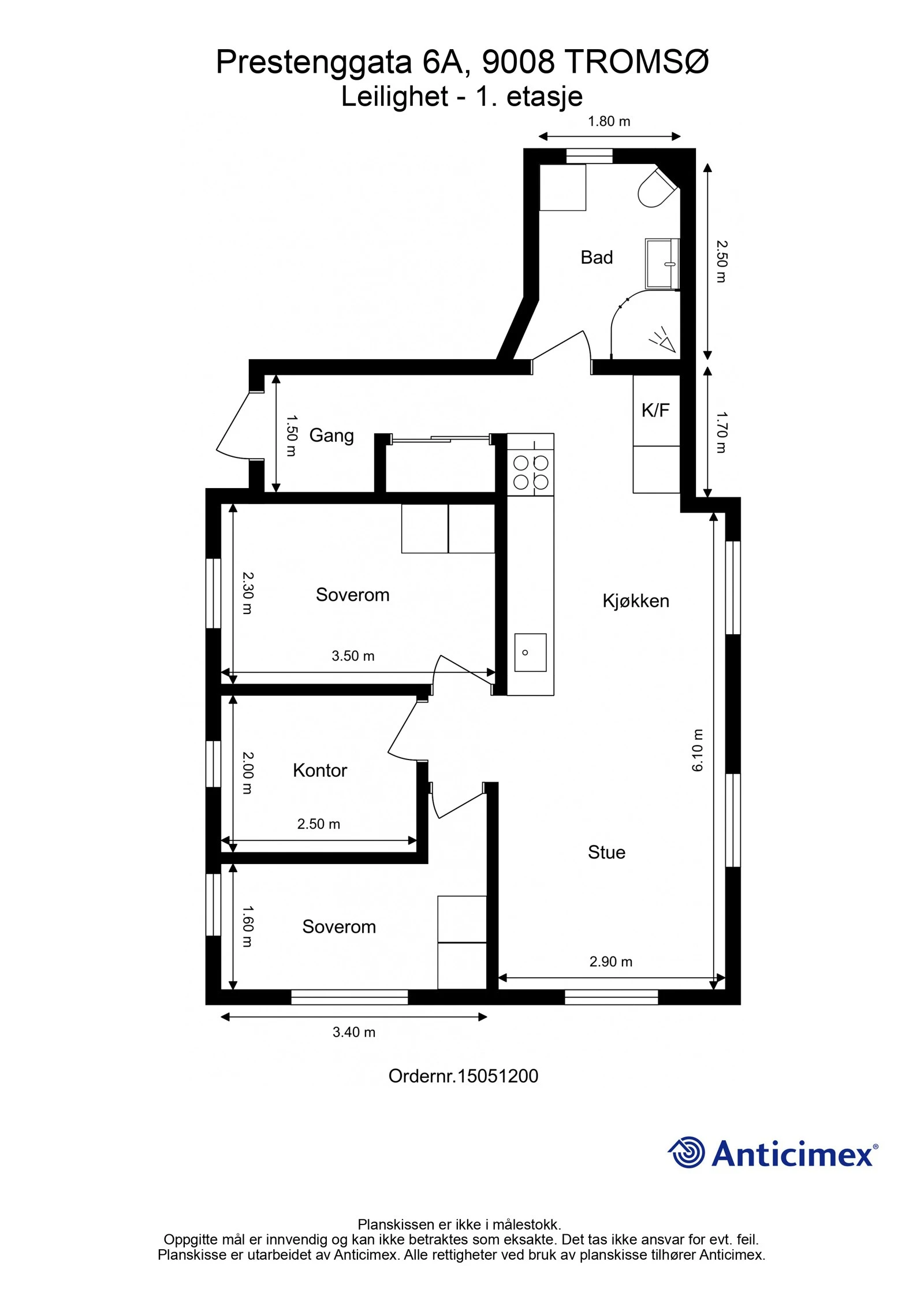 Plantegning Prestenggata 6A Galleribilde
