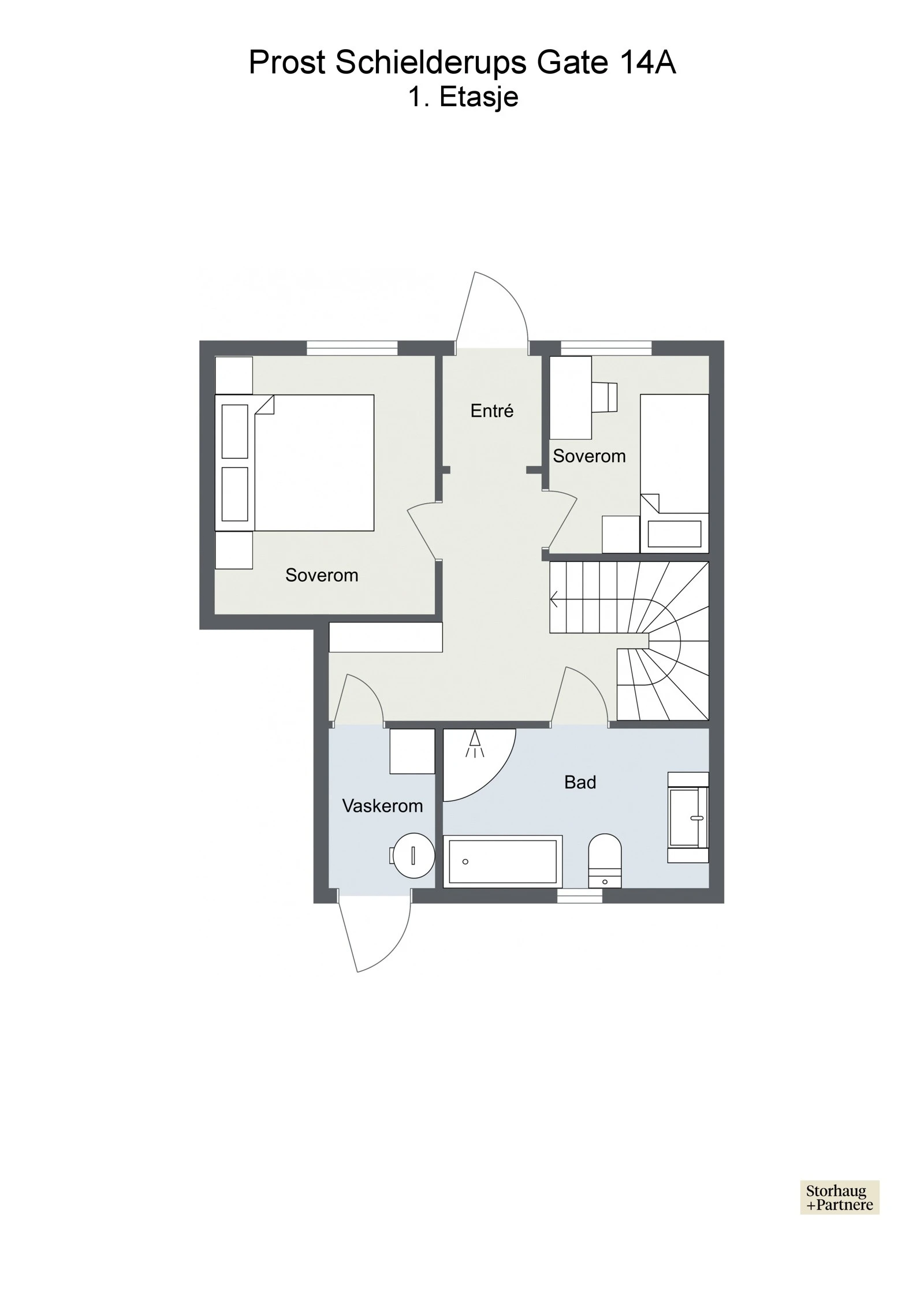 Plantegning 1. etasje Galleribilde