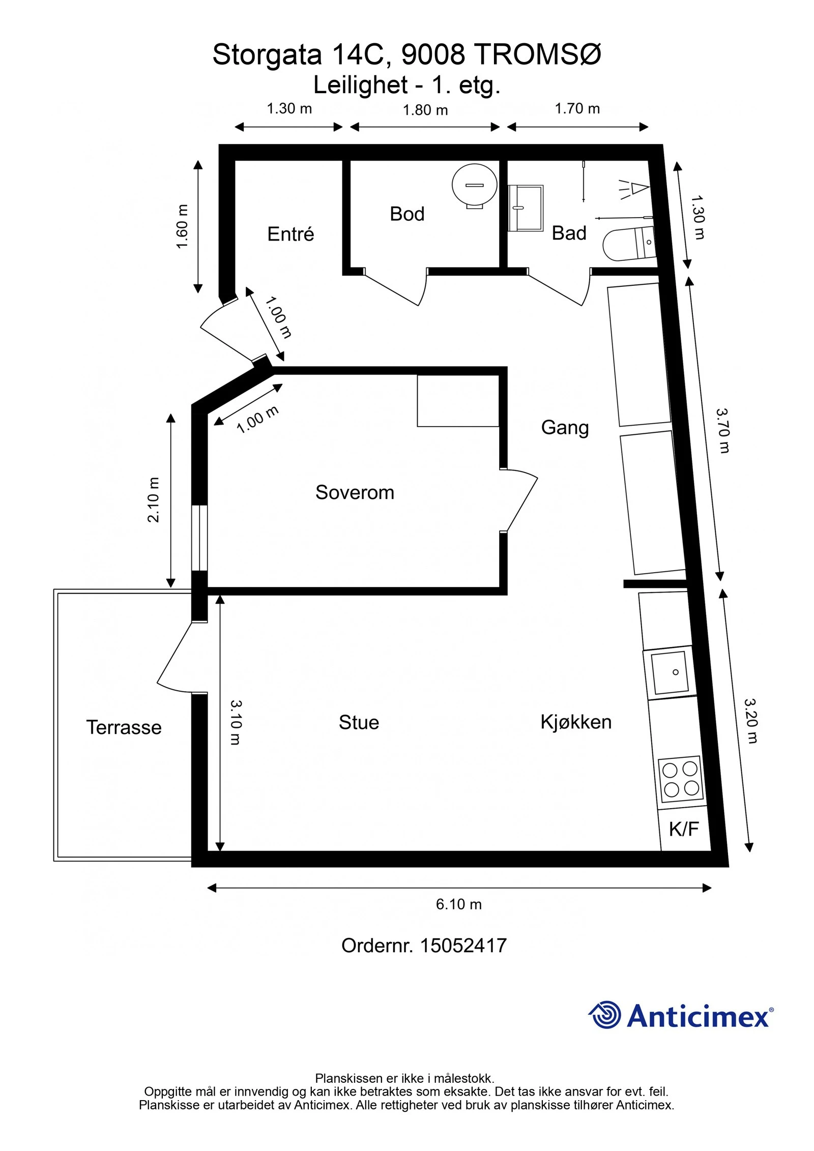 Plantegning, Storgata 14C Galleribilde