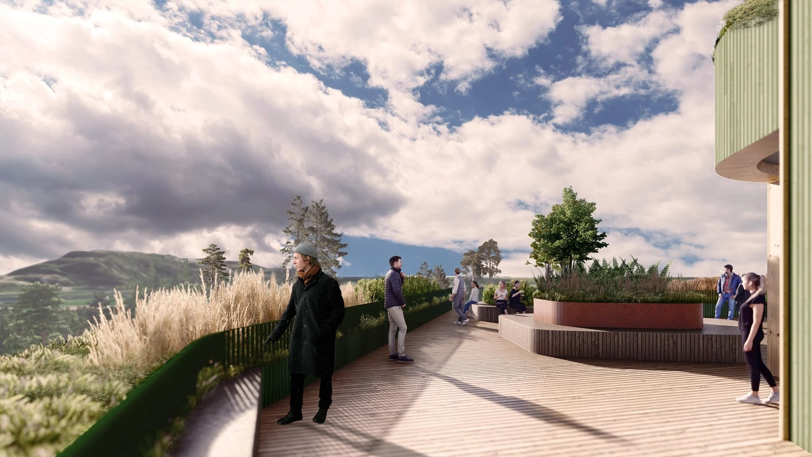 M55 - illustrasjon takterrasse Galleribilde