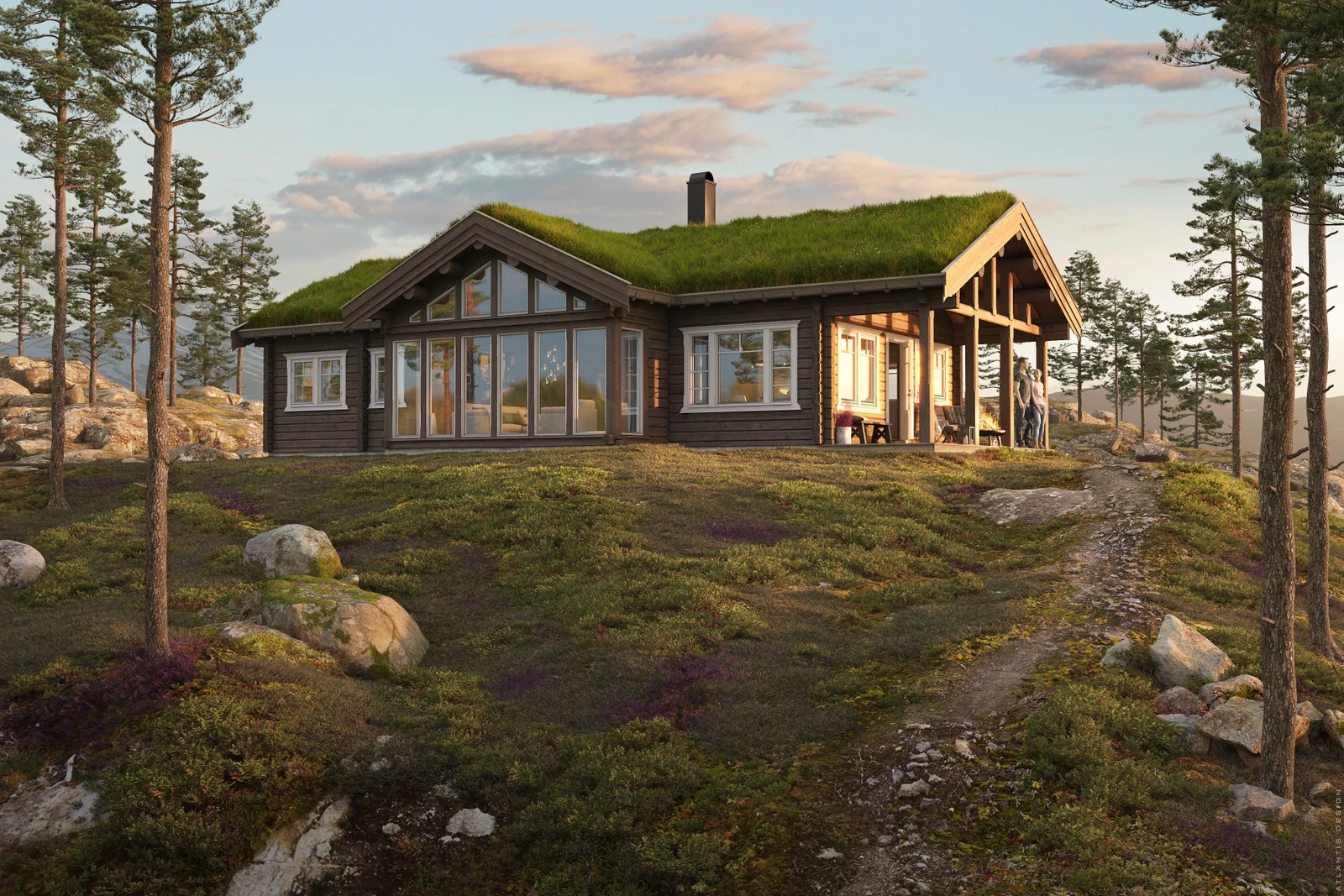 Flott prosjektert Røroshytte på Oppdal.
Modell Hummelfjell Pan 128 i Rønningslia midtre, nord for Stølen.
Bilde viser visualisering av standardmodellen.
Møbler og løsøre utover kjøkken og baderomsinnredninger er ikke en del av leveransen. Bilder og vis Galleribilde