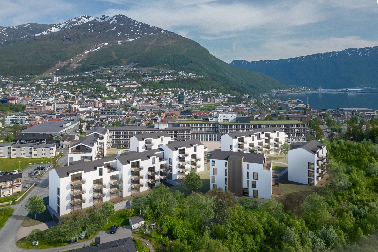 Illustrasjon hentet fra mulighetsstudie, eksempel ny bebyggelse Galleribilde