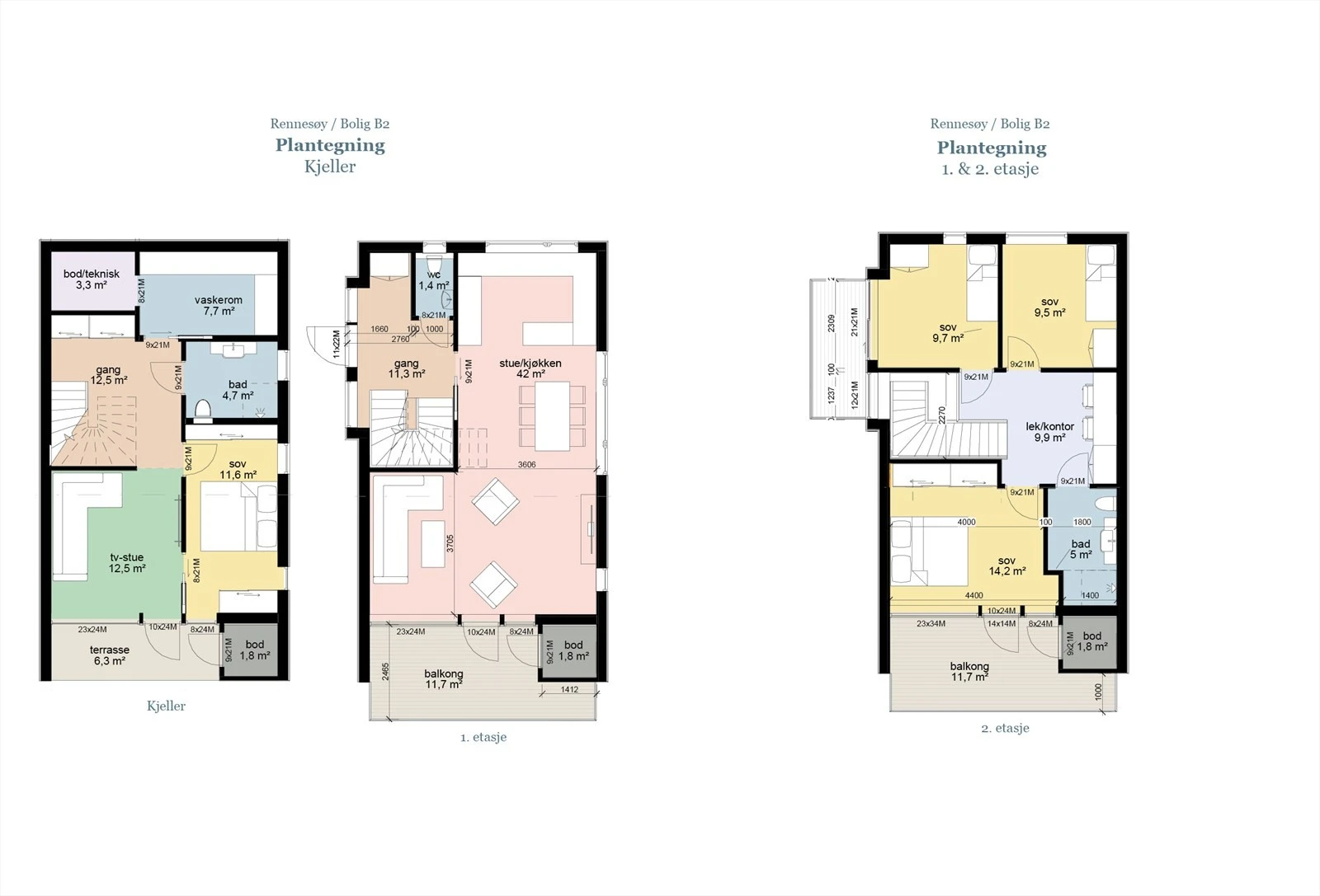 Plantegninge bolig 2 Galleribilde