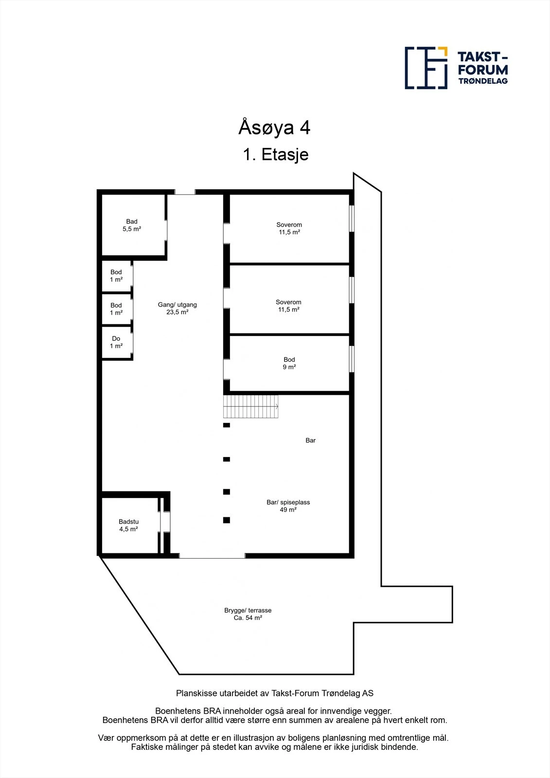 Planskisse 1. etasej. Galleribilde