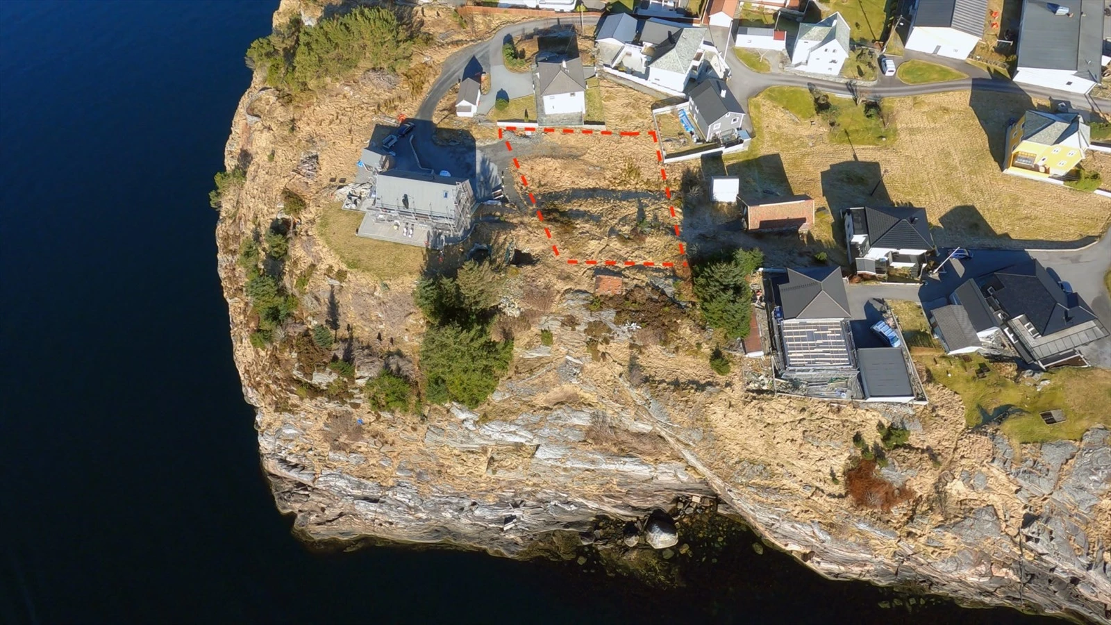 På bildet vises omtrentlige eiendomsgrenser Galleribilde