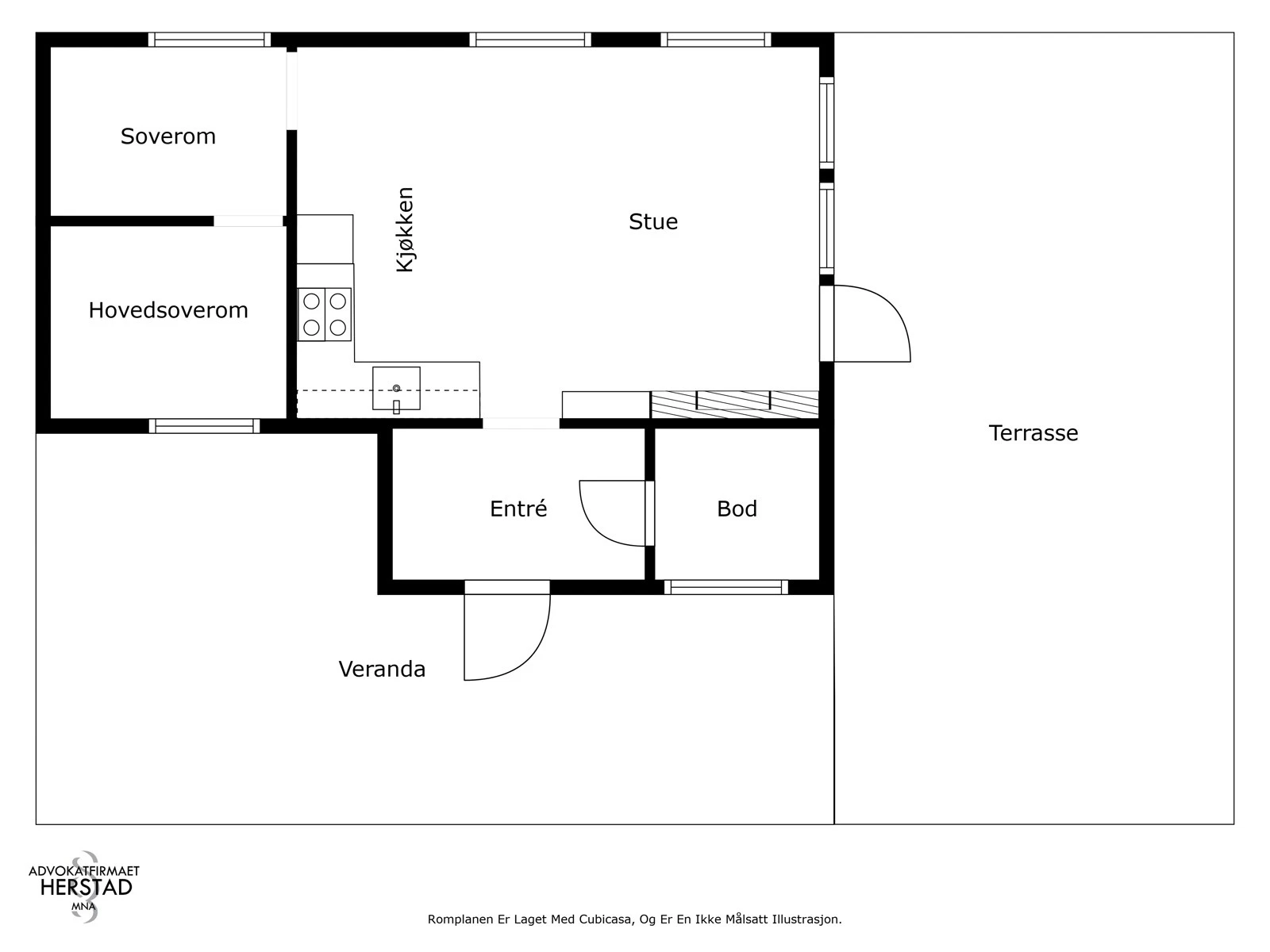Plantegning - ikke målsatt illustrasjon Galleribilde