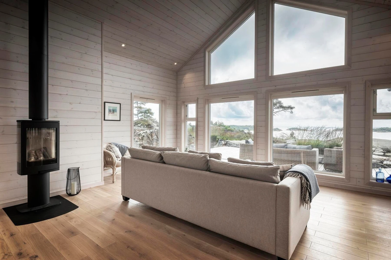 Foto fra en oppsatt Polar 110 Max. Her kan utsikten og naturen nytes både inne og ute! Galleribilde