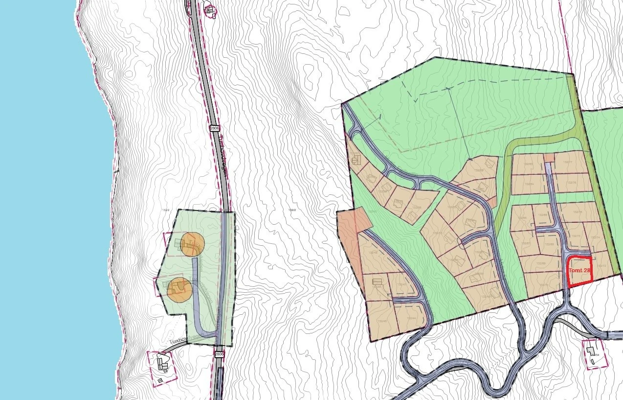 Utsnitt fra reguleringskart Galleribilde