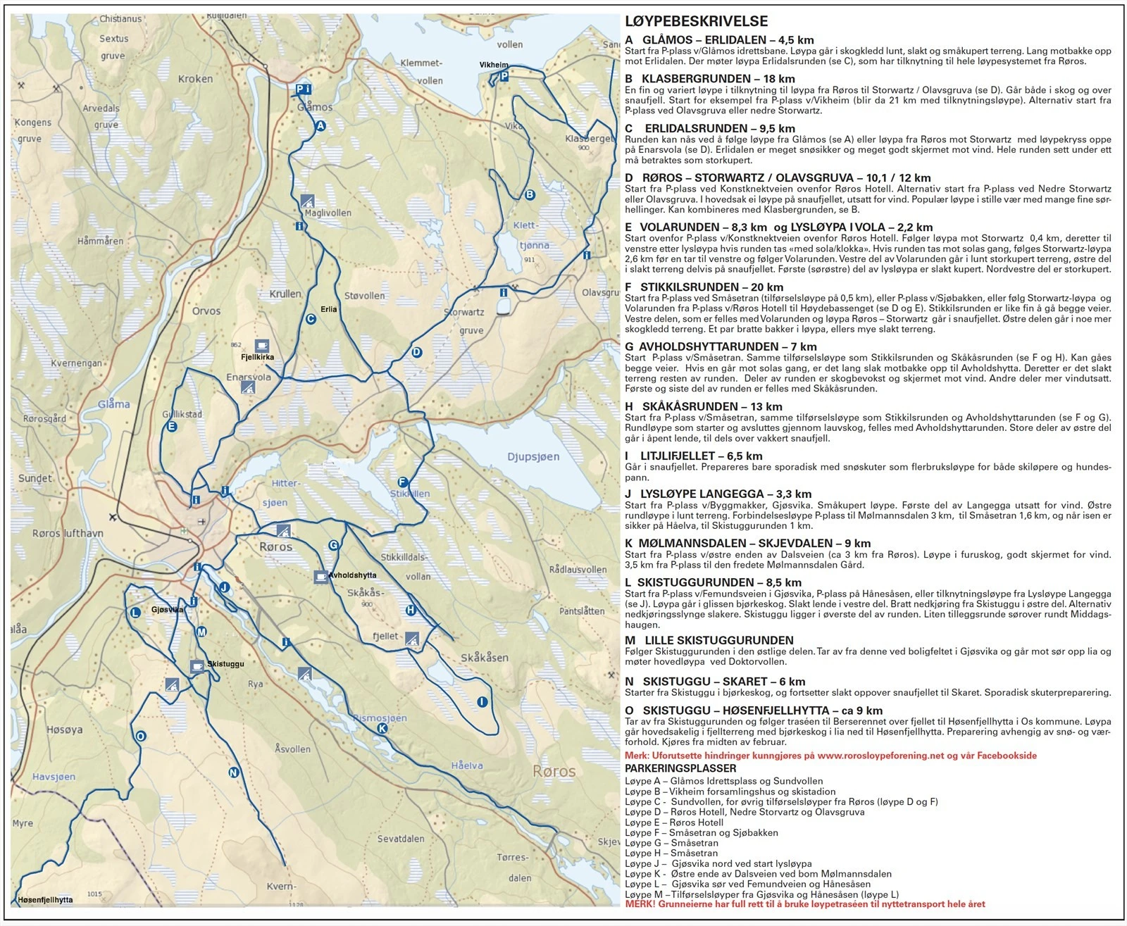 Skiløypekart. Galleribilde
