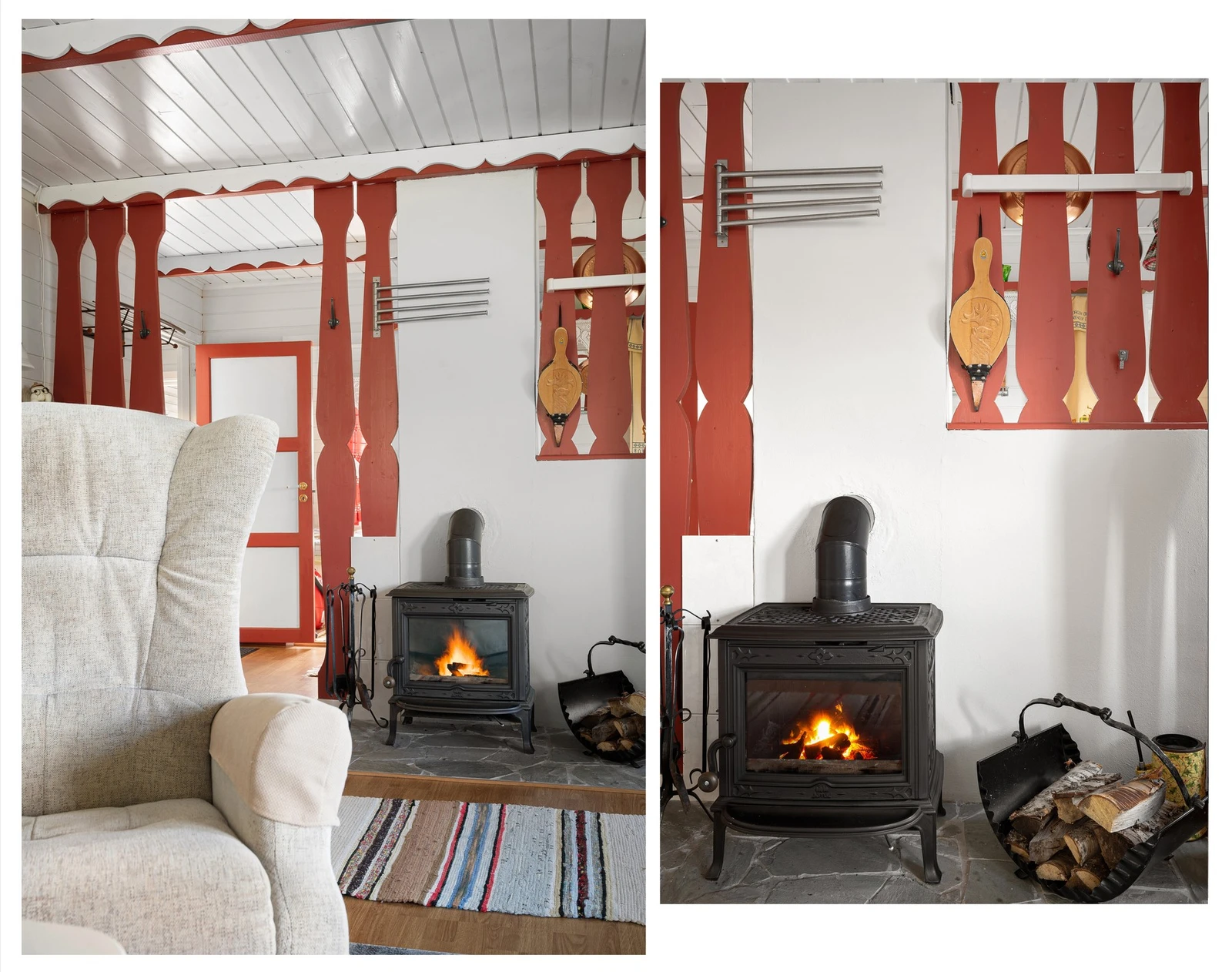 Vedovn som gir lun og god varme på kalde dager Galleribilde