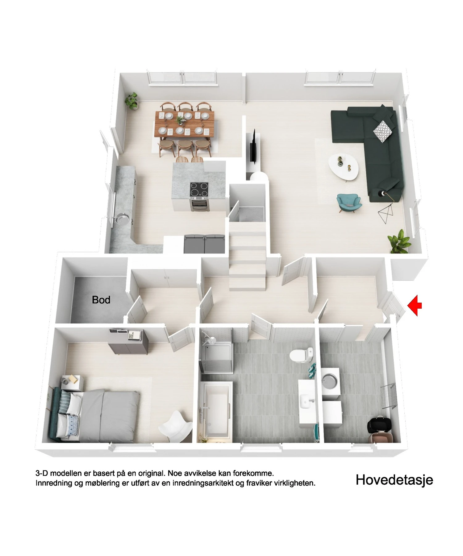 Plantegning 3D Galleribilde