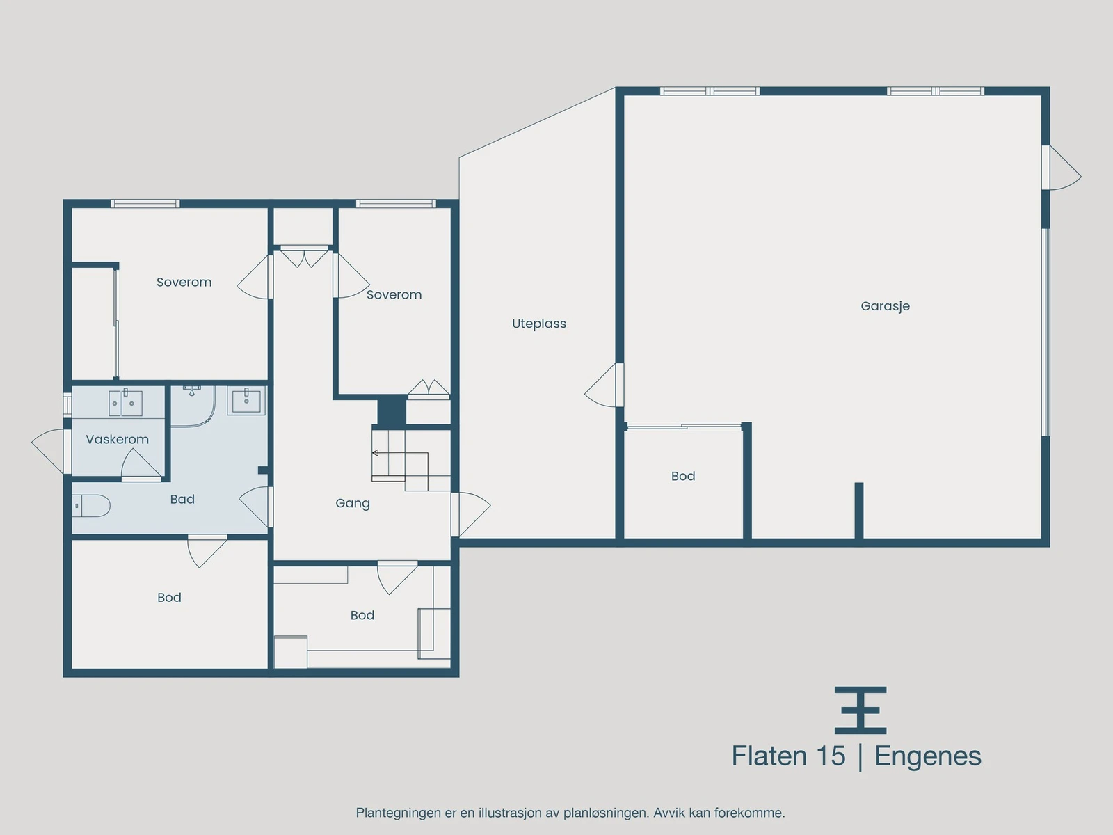 Plantegning kjelleretasje Galleribilde