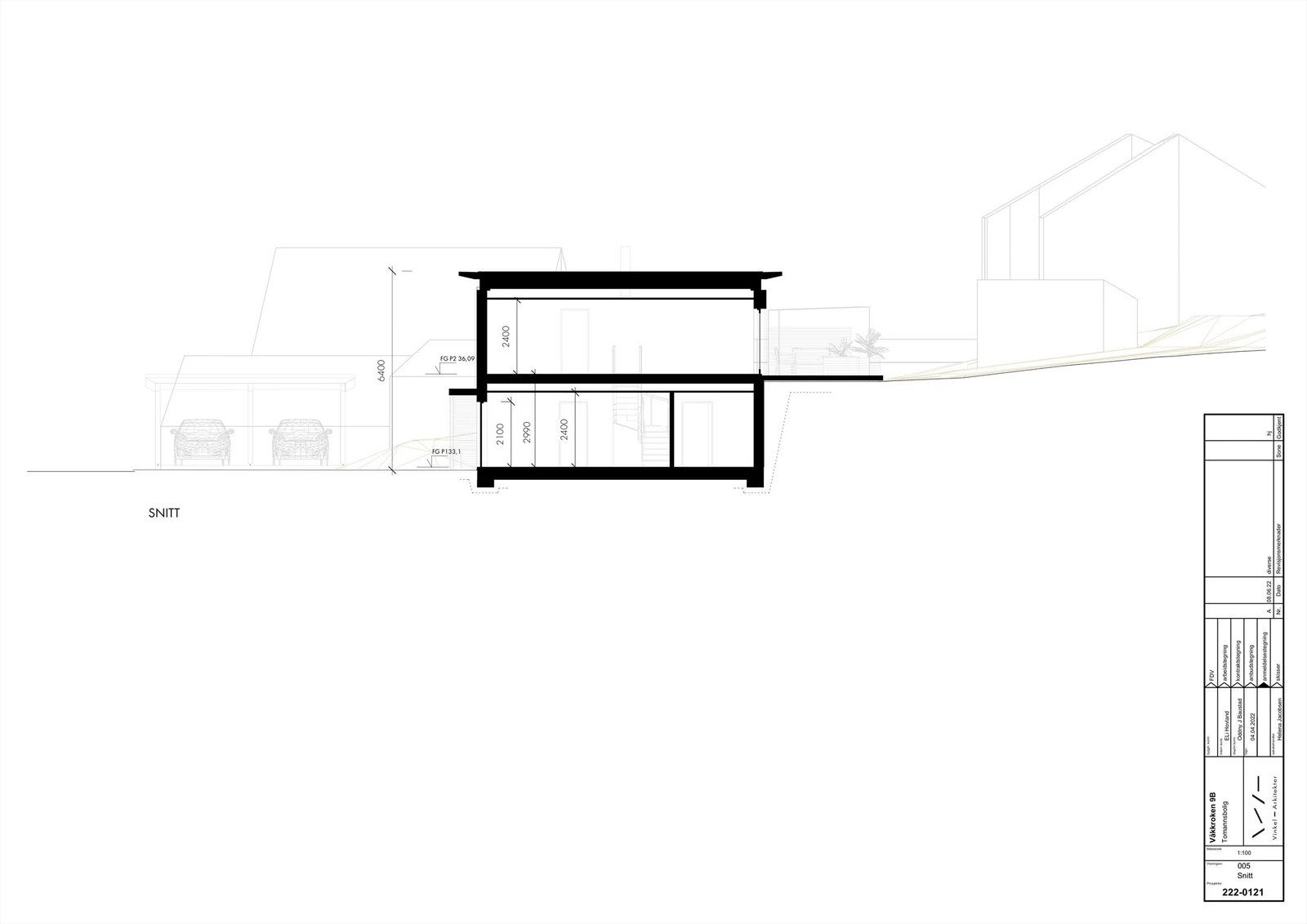 Snitt fra nord. Galleribilde