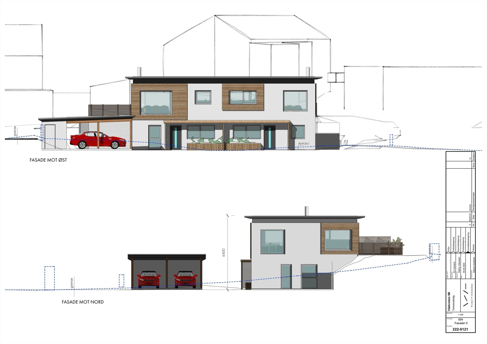 Fasade mot nord og øst. Galleribilde