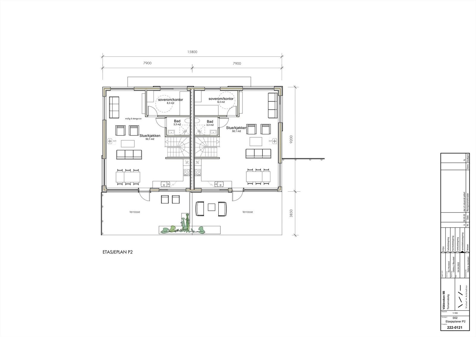 Skisse av første etasje. Galleribilde