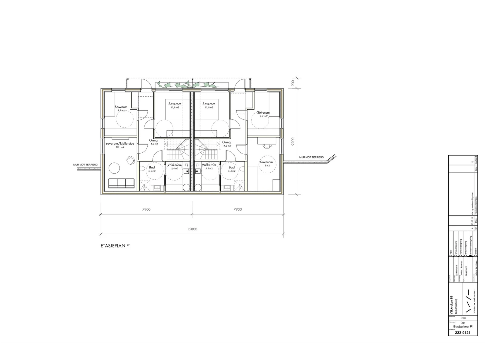 Skisse av sokkeletasje. Galleribilde