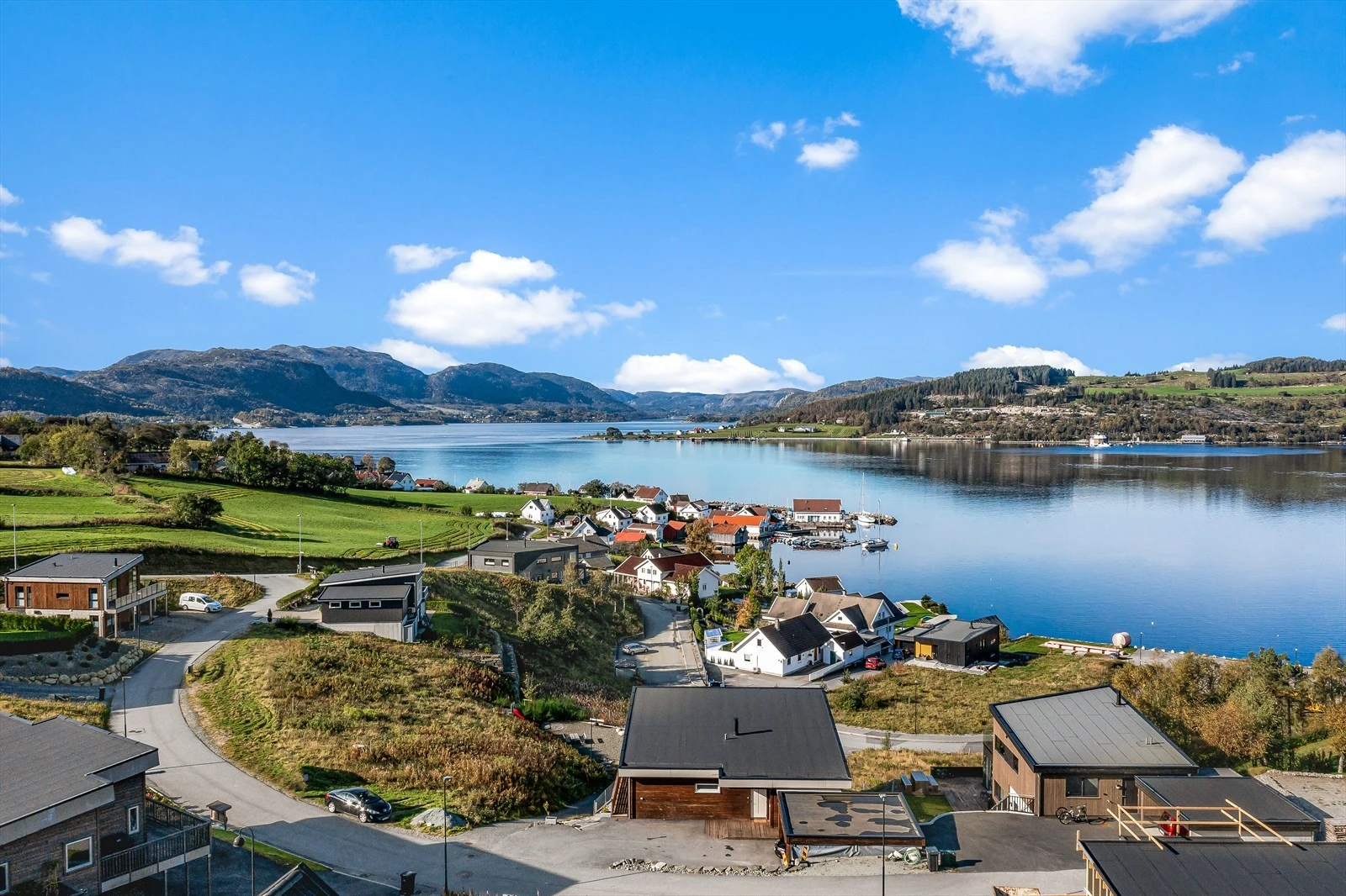 Boligfeltet er ferdig opparbeidet og tomtene er byggeklare Galleribilde