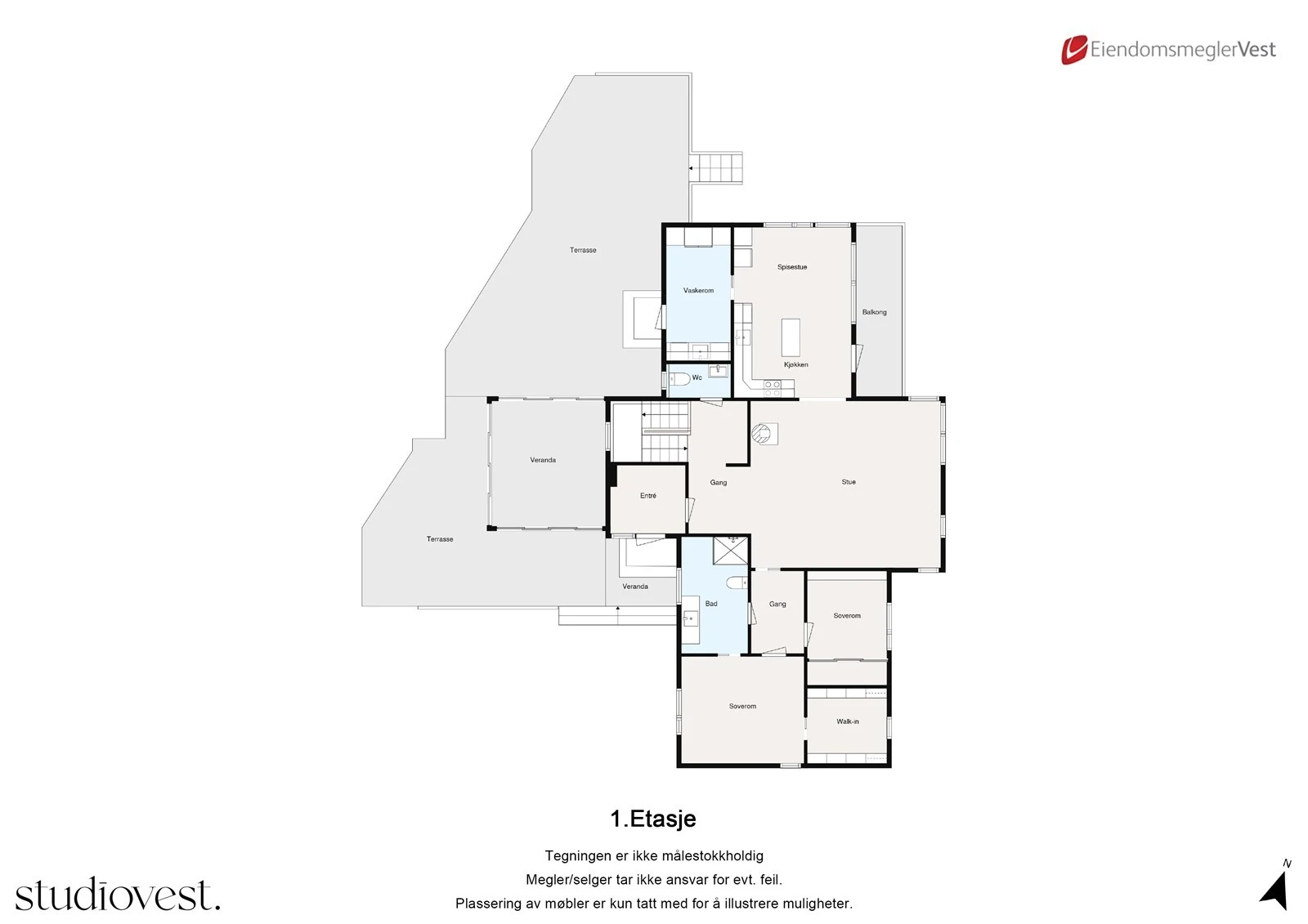 Planskisse: 1.etasje Galleribilde