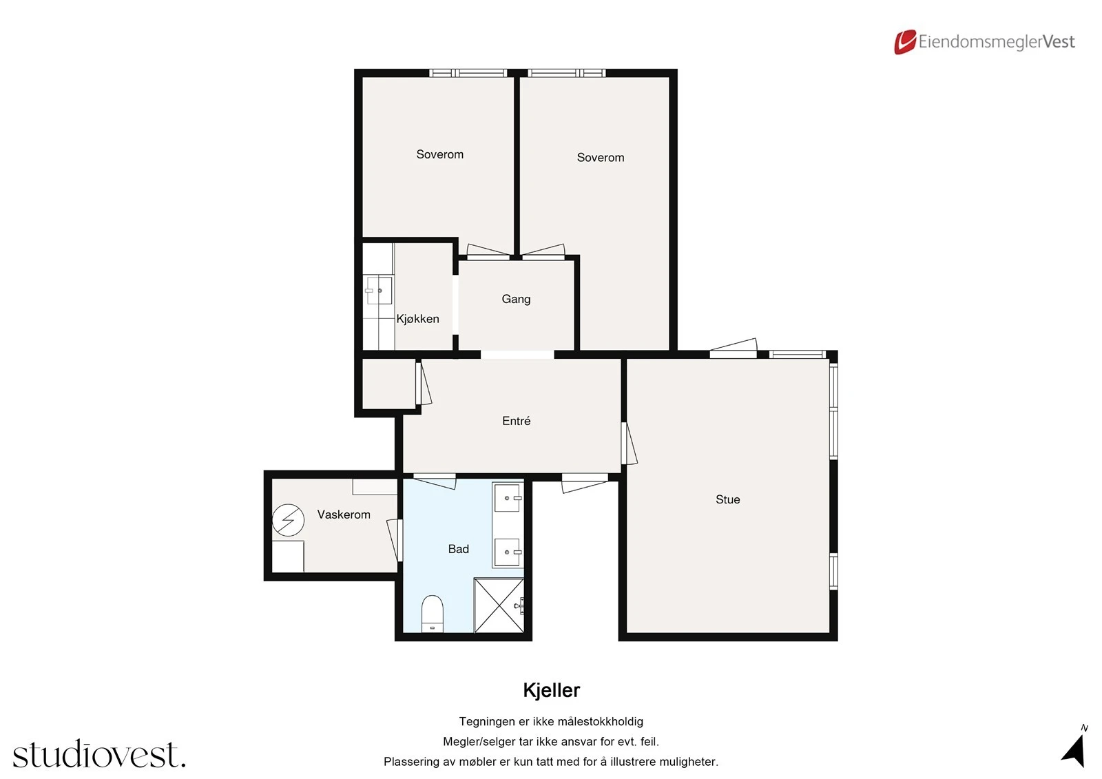 Planskisse: Kjeller. Galleribilde