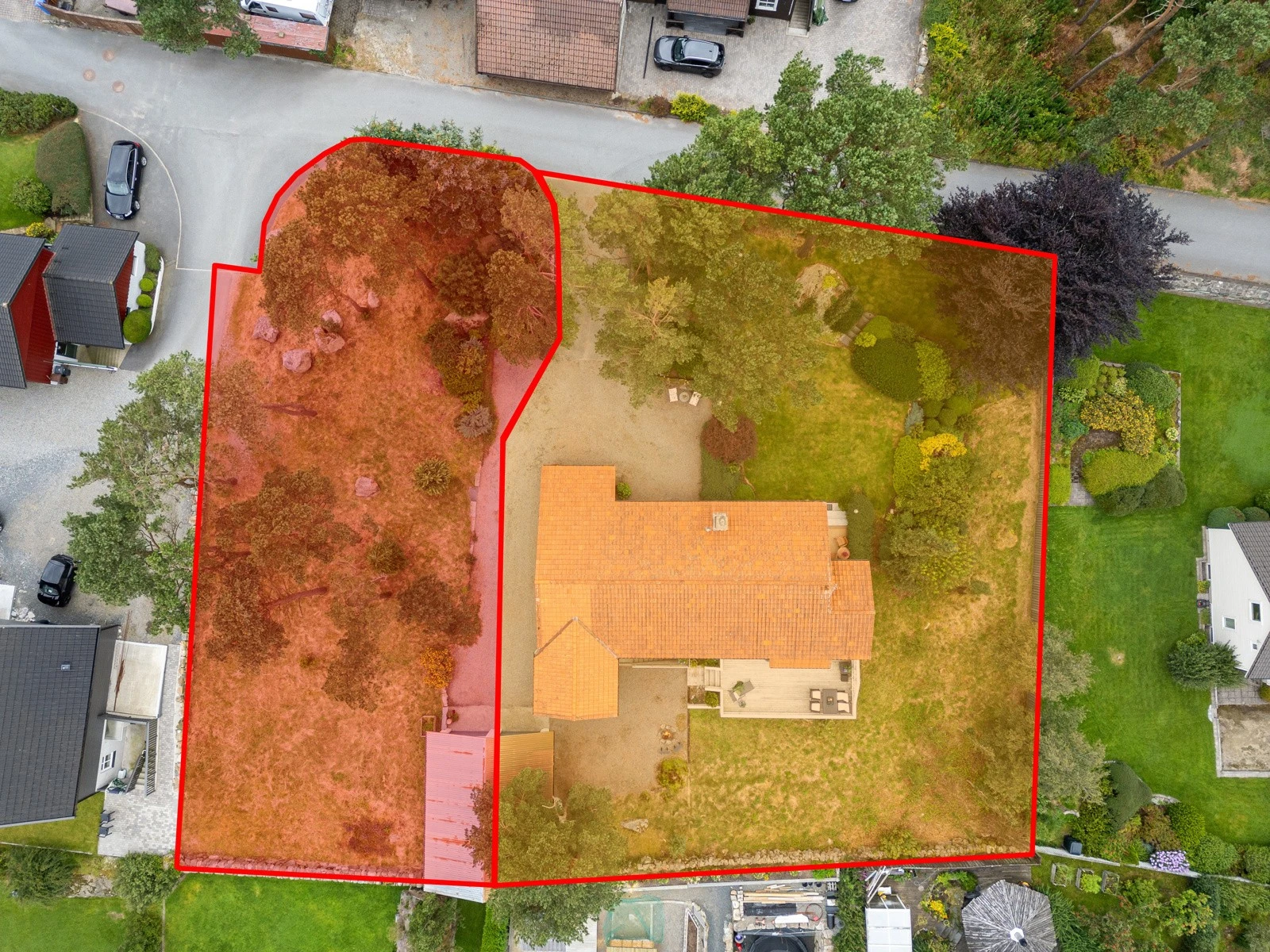 Tomten er tidligere fraskilt. Galleribilde