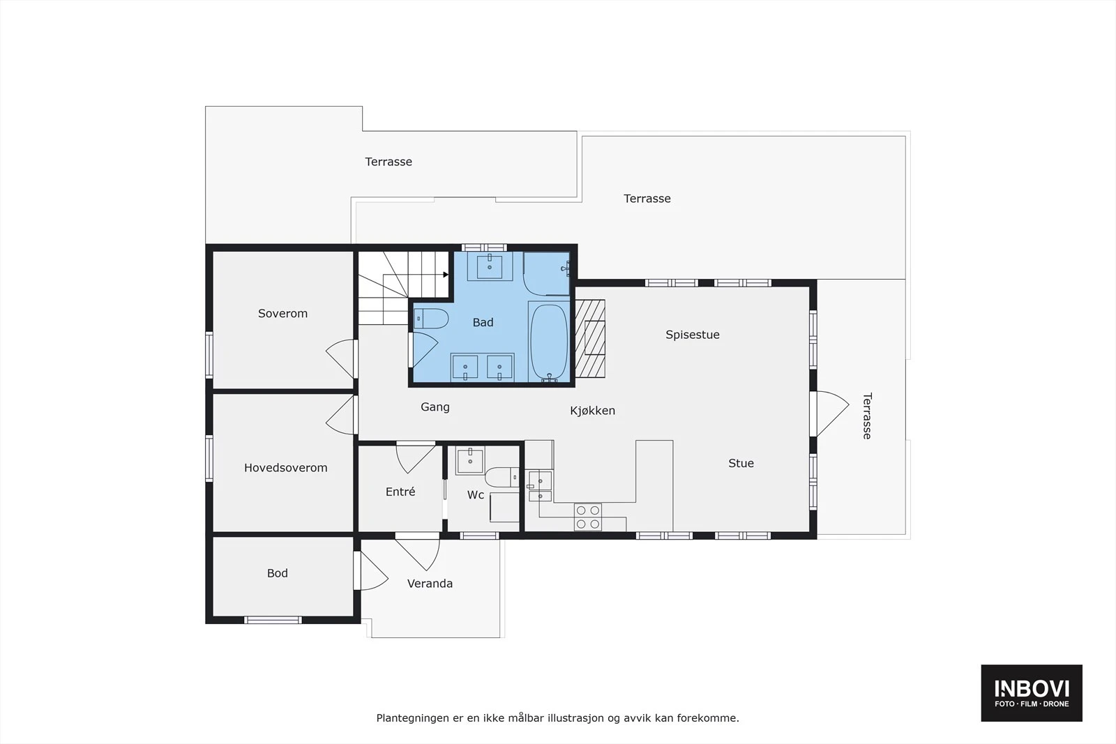 Plantegning 1. etasje Galleribilde