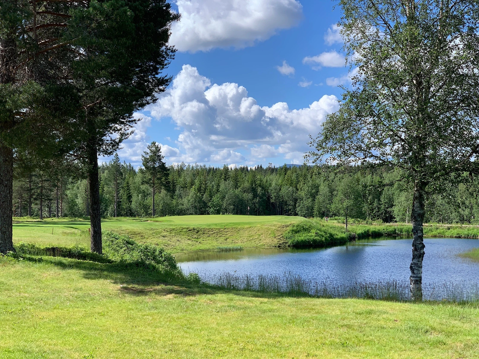 18-hull golfbane ved foten av Birkenåsen. Galleribilde