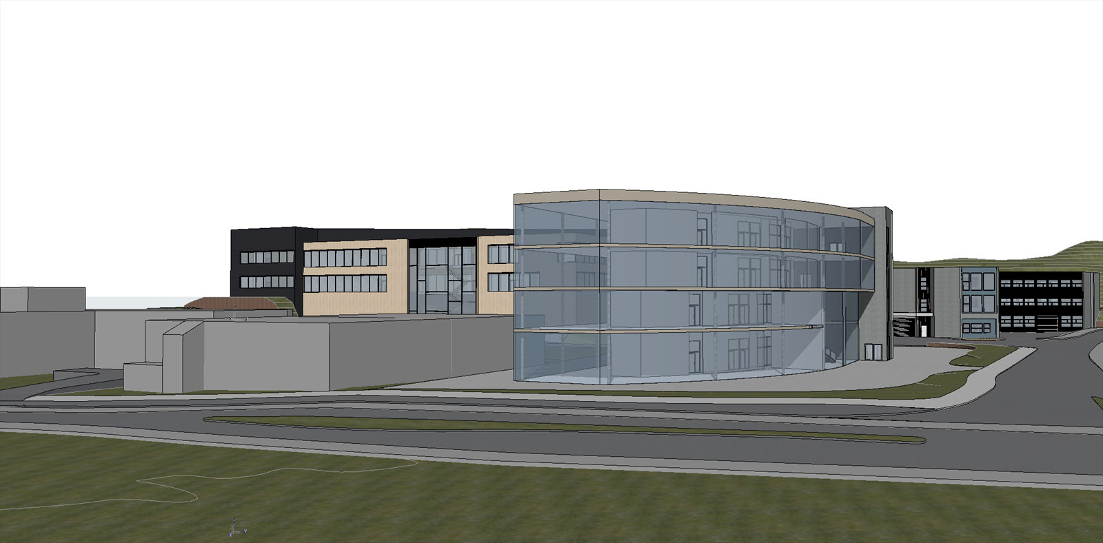 Illustrasjon av Kokstaddalen 2 og slik det kan bli. Førsteklasses eksponering mot Kokstadveien. Galleribilde